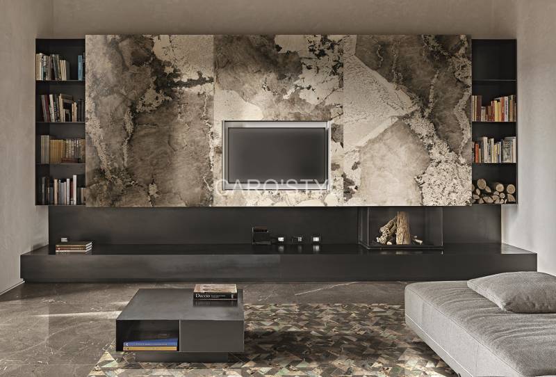 Panneaux muraux en grès cérame effet marbre au style luxueux pour un intérieur élégant dans le 83