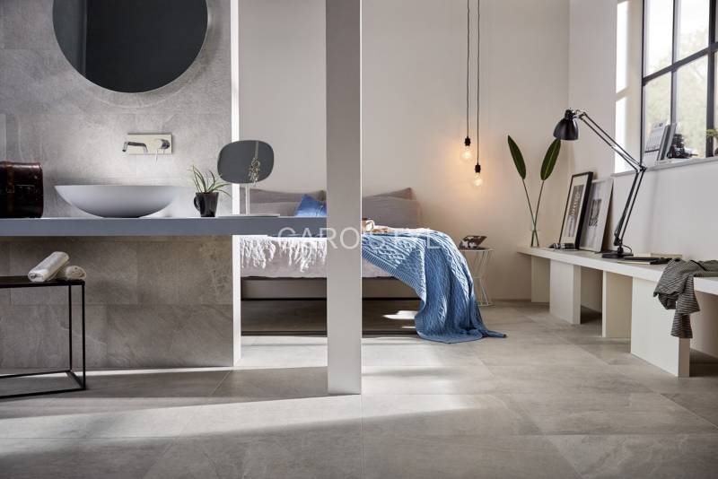Carrelage Imola X-Rock White effet pierre pour salle de bain, cuisine et séjour à Hyères