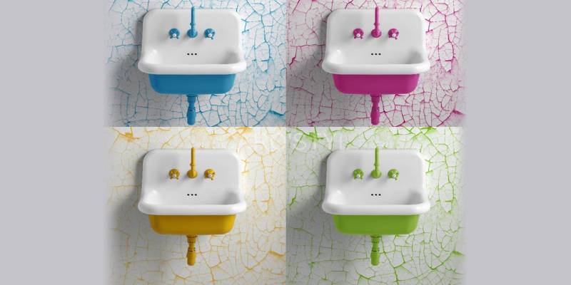 Bleu Provence & Caro'styl vous propose la gamme de lavabos rétro Trucolors