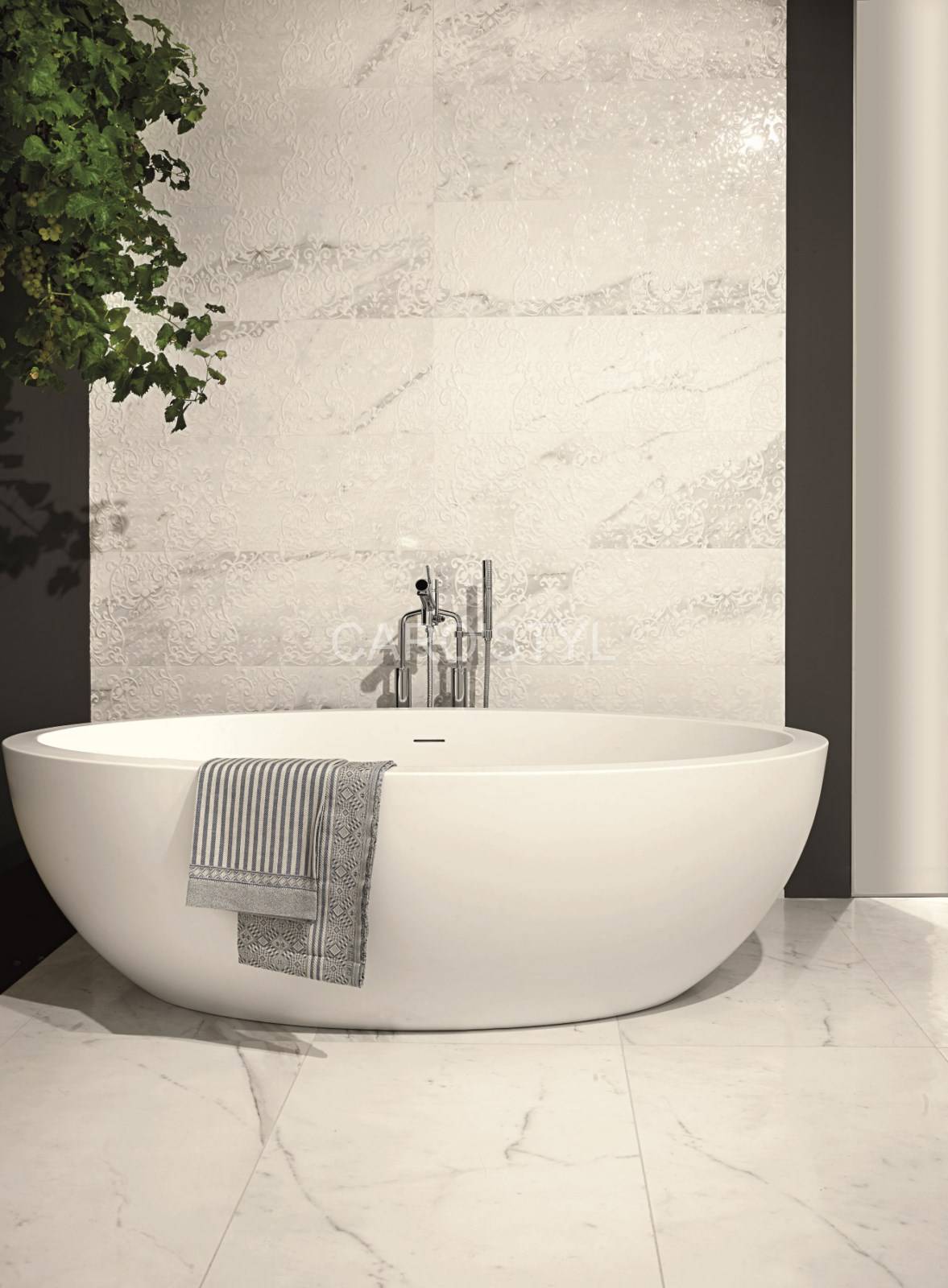 carrelage imitation marbre blanc