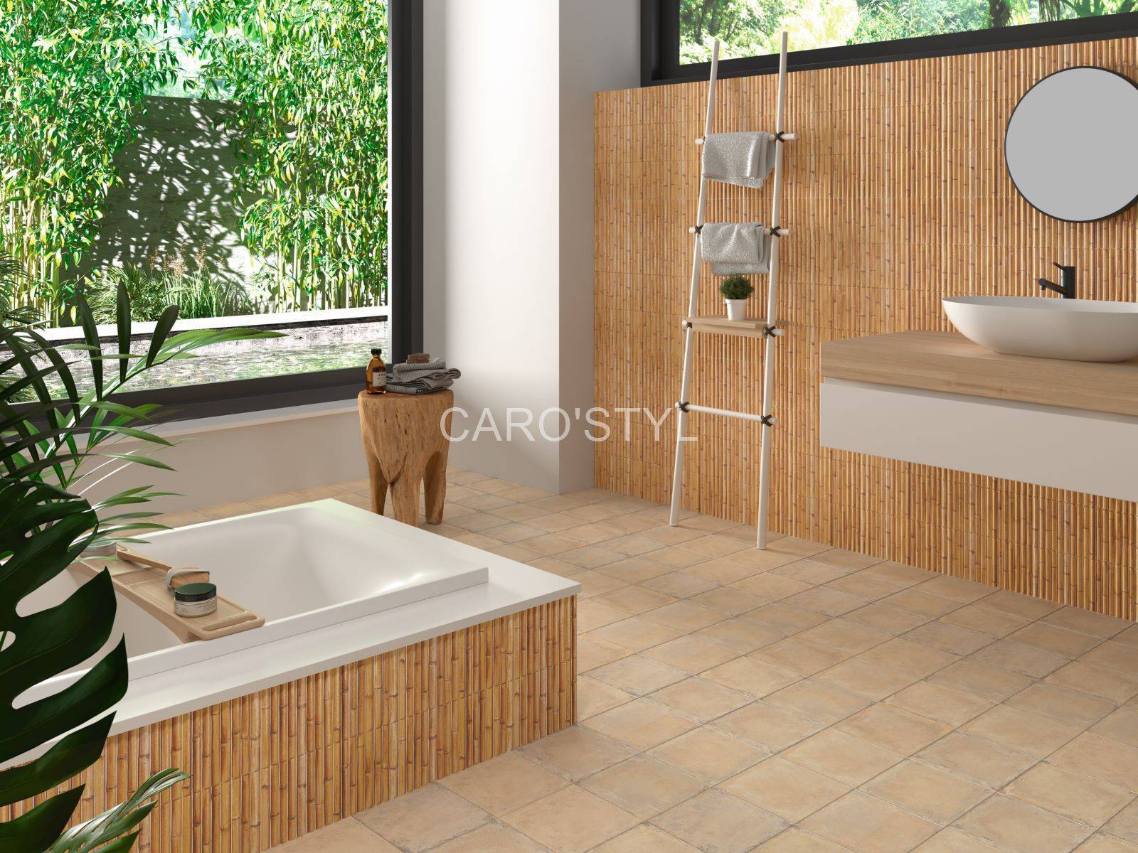 Carrelage Mainzu Bamboo pour une ambiance apaisante à Bandol