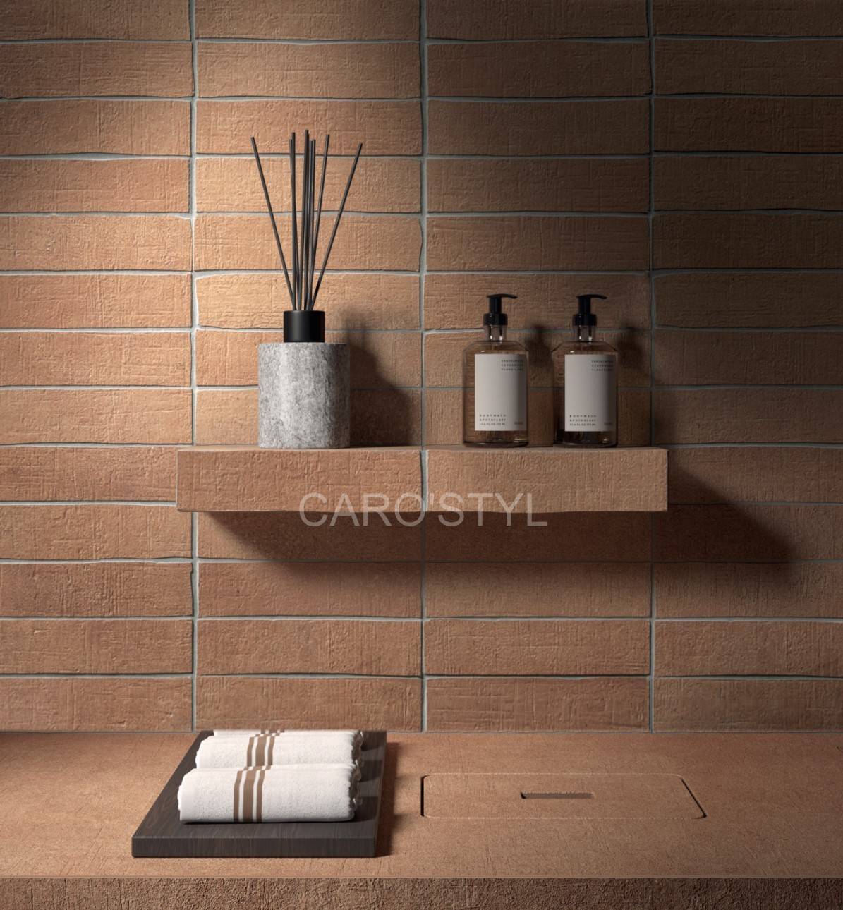 Carrelage aspect argile en grès cérame pleine masse dans le Var