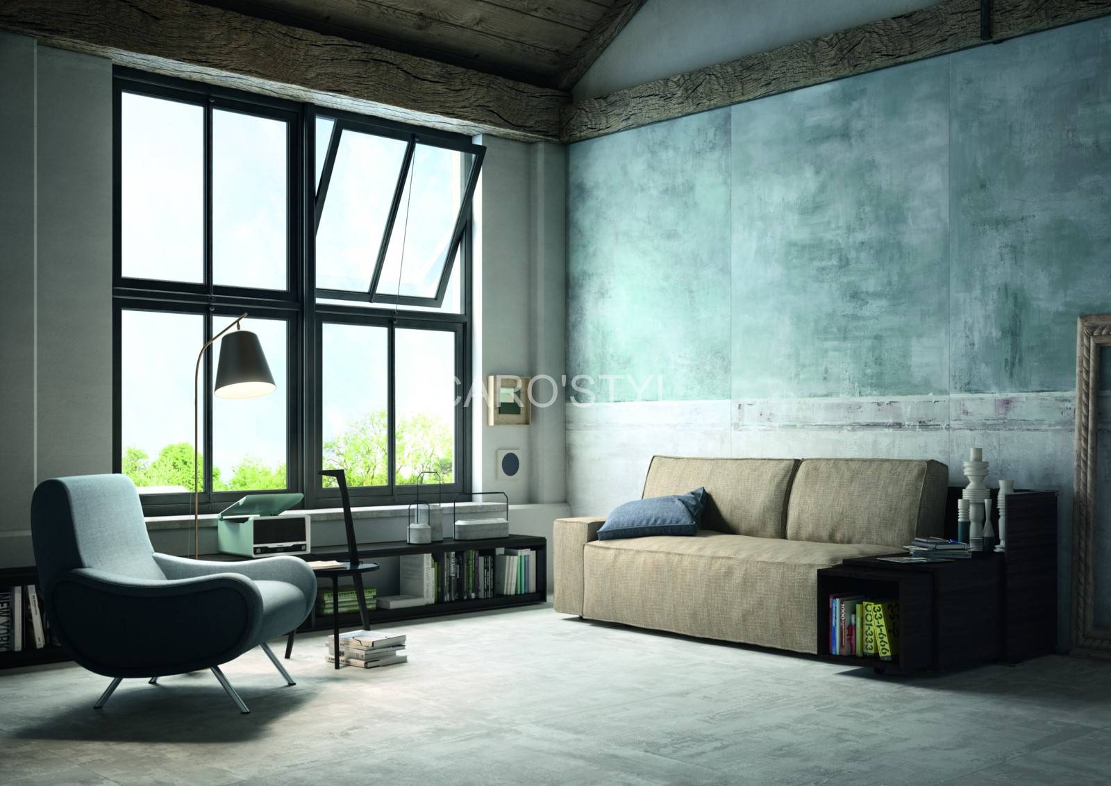 Carrelage aspect enduit CaroStyl Var