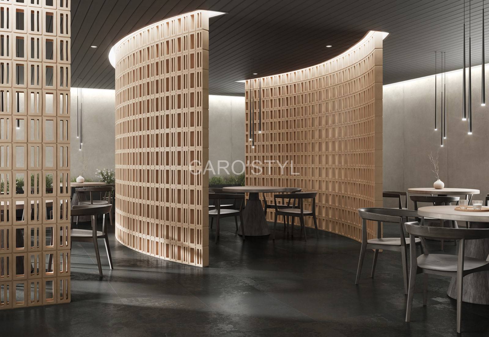 Brise-vue extérieur effet ajouré pour pergola moderne à Ollioules.