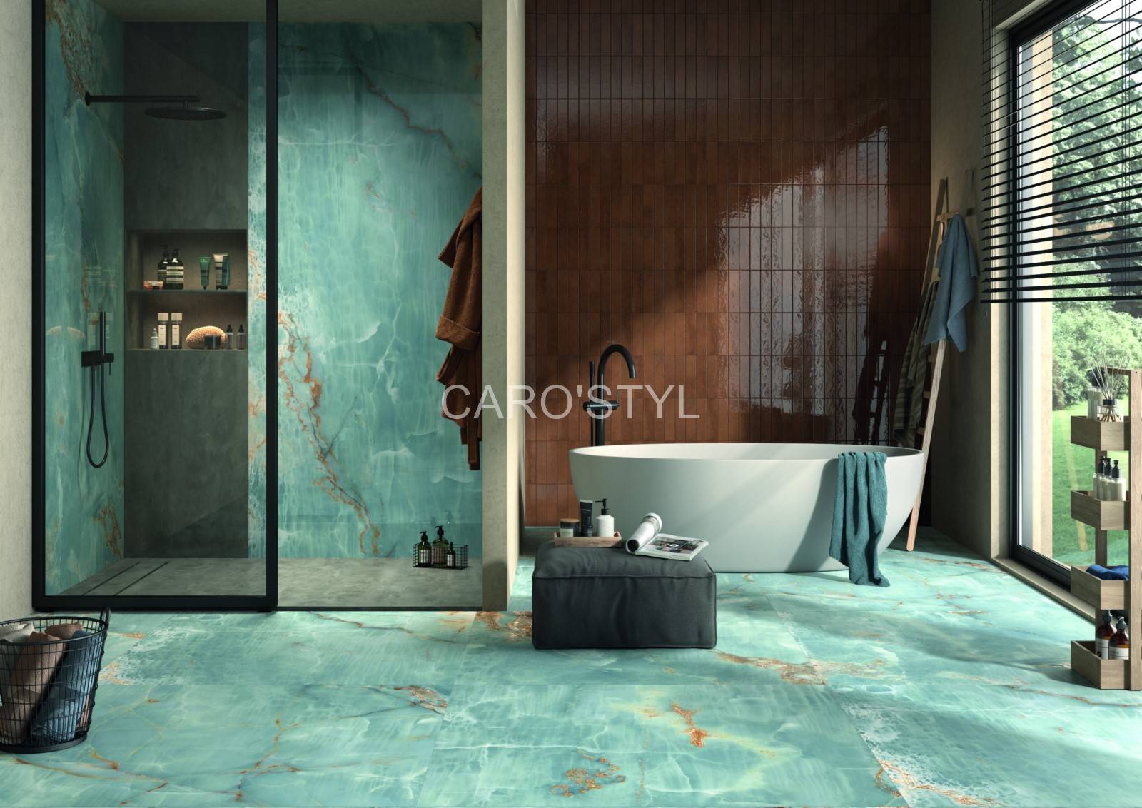Carrelage Imola The Room Onyx Aqua Gold pour vos sols et murs à Hyères