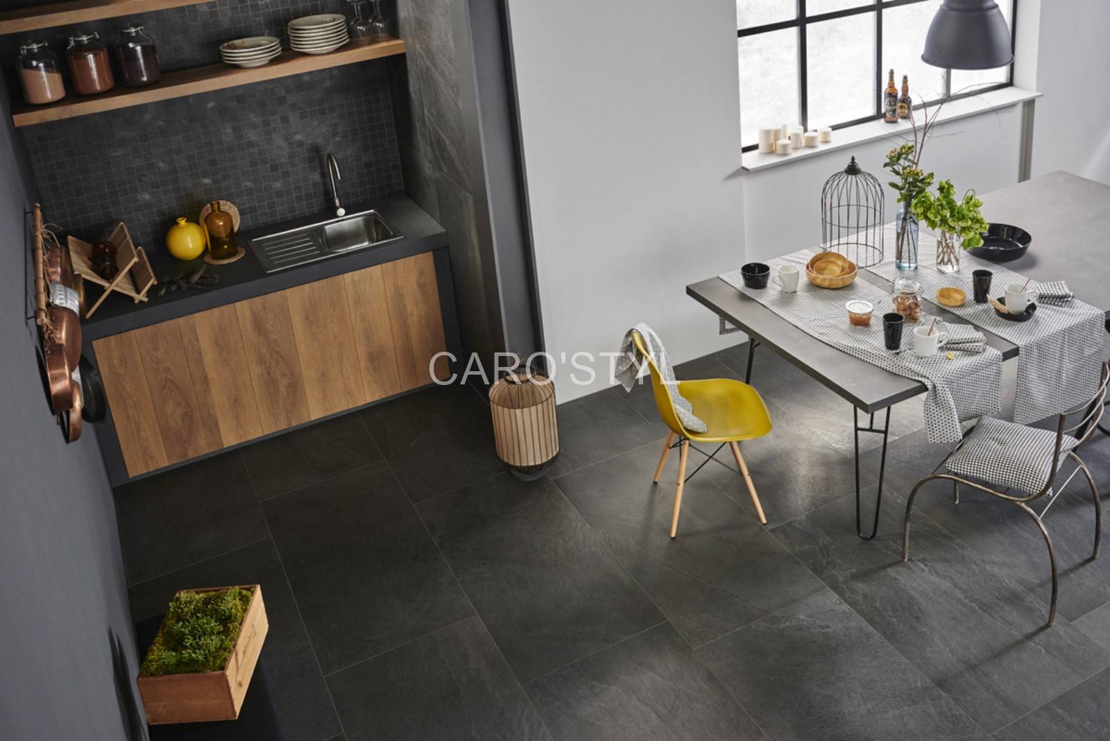 Carrelage en grès cérame Imola X-Rock Noir pour sols et murs à la Seyne-sur-Mer