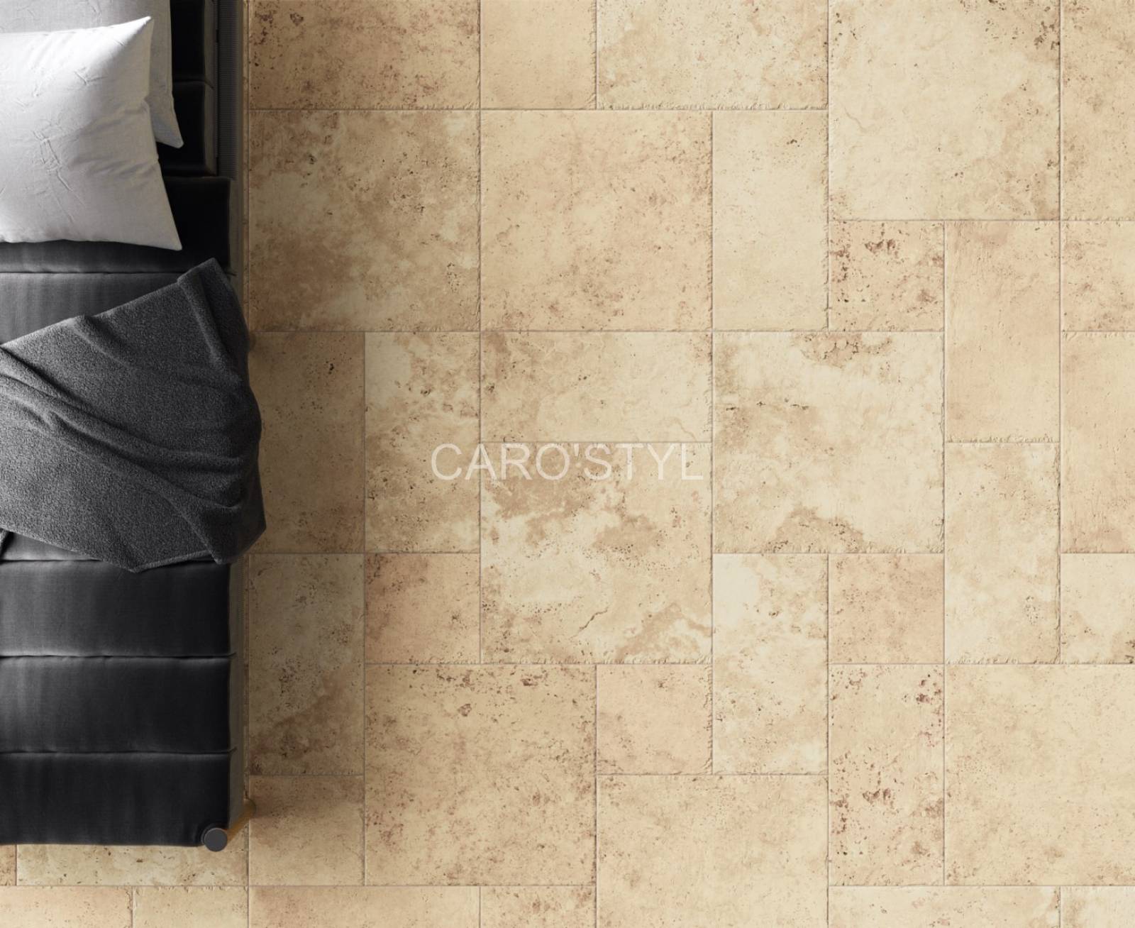 carrelage intérieur Aurum imitation travertin Monocibec Marseille