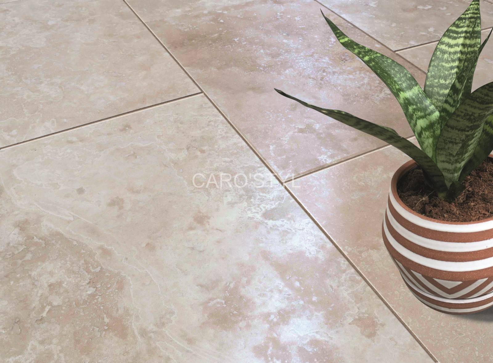 Travertin Cappadoce adouci rebouché à Lyon 