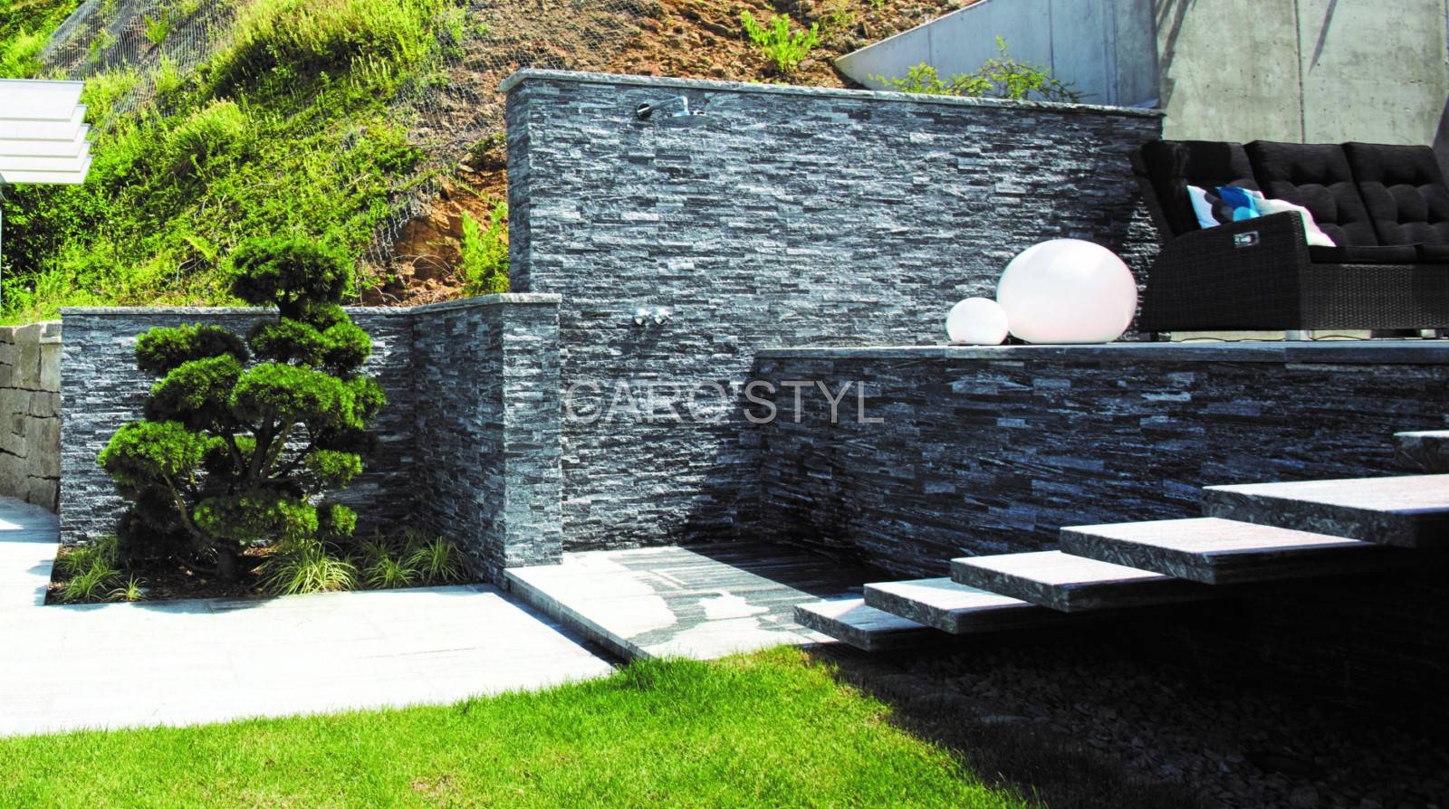 Pierre de parement en pierre naturelle, pierre de glace, Grimaud 83 Var