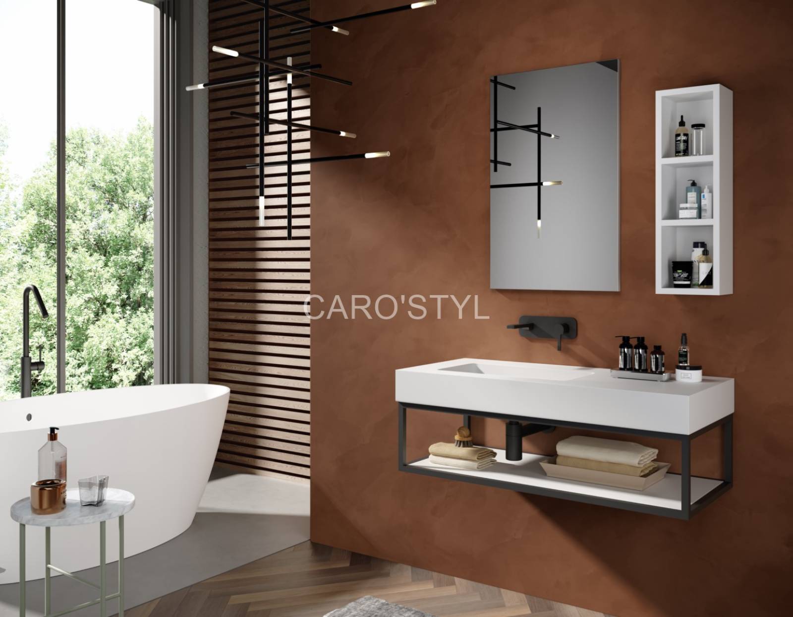 Meubles épurés pour une salle de bain dans le 83