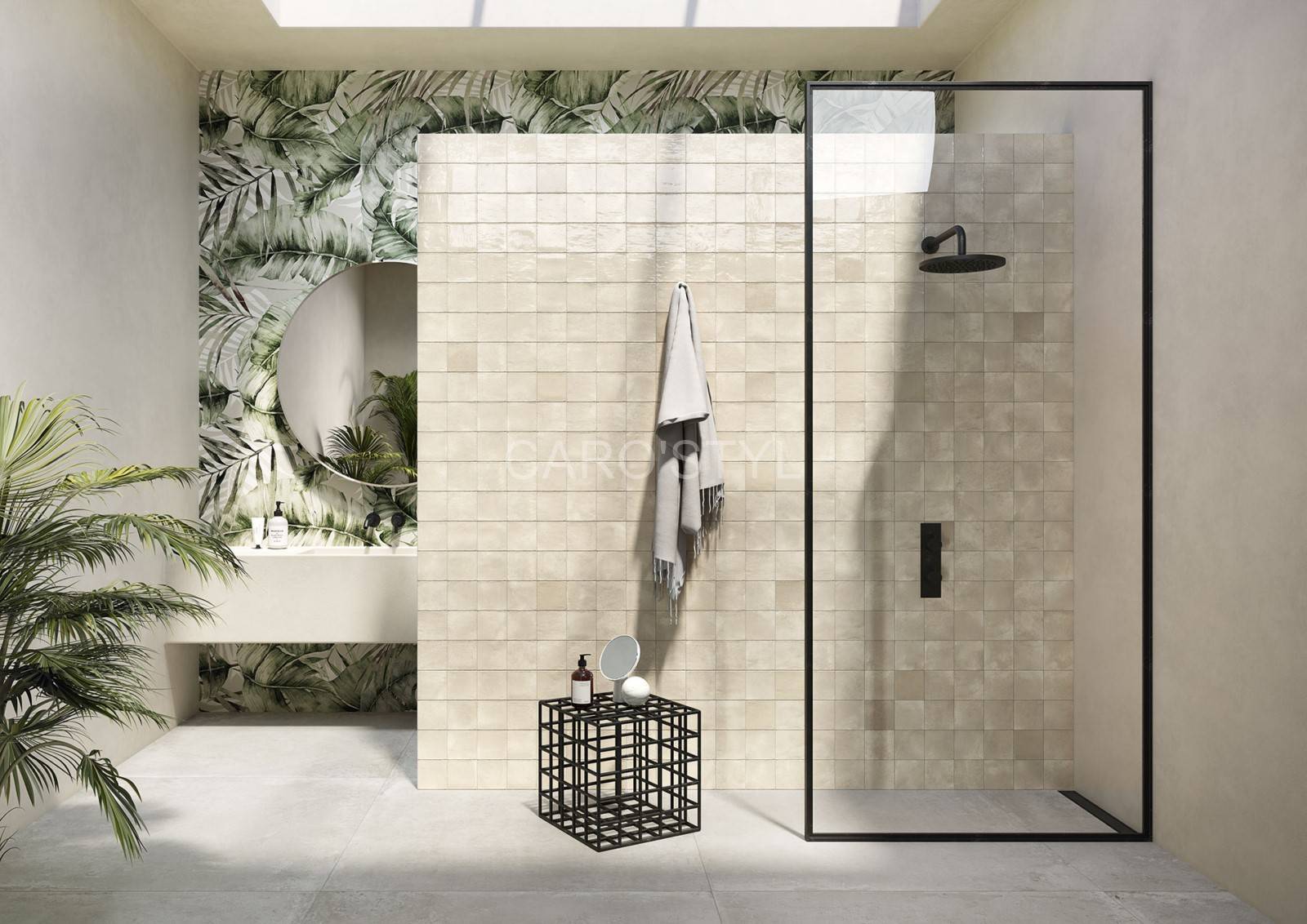 Zellige couleur crème format 10X10 cm St Tropez