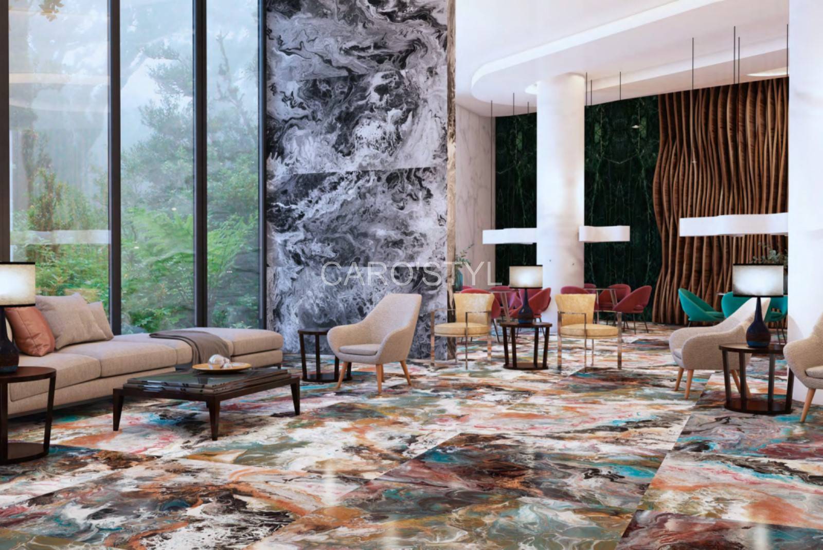 Carrelage grand format pour sol de salon, près de Hyères 83400 Var