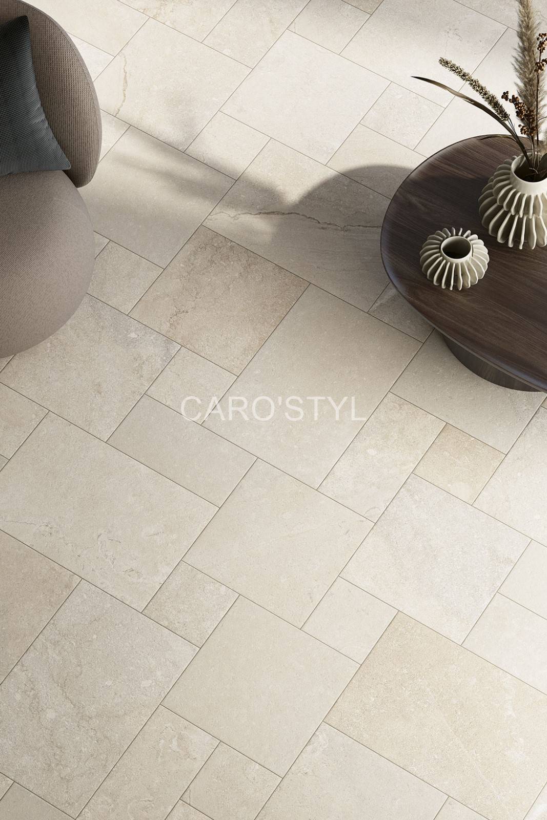 Carrelage Coem Tuffeau Bianco, un effet pierre blanc pour votre maison à Hyères