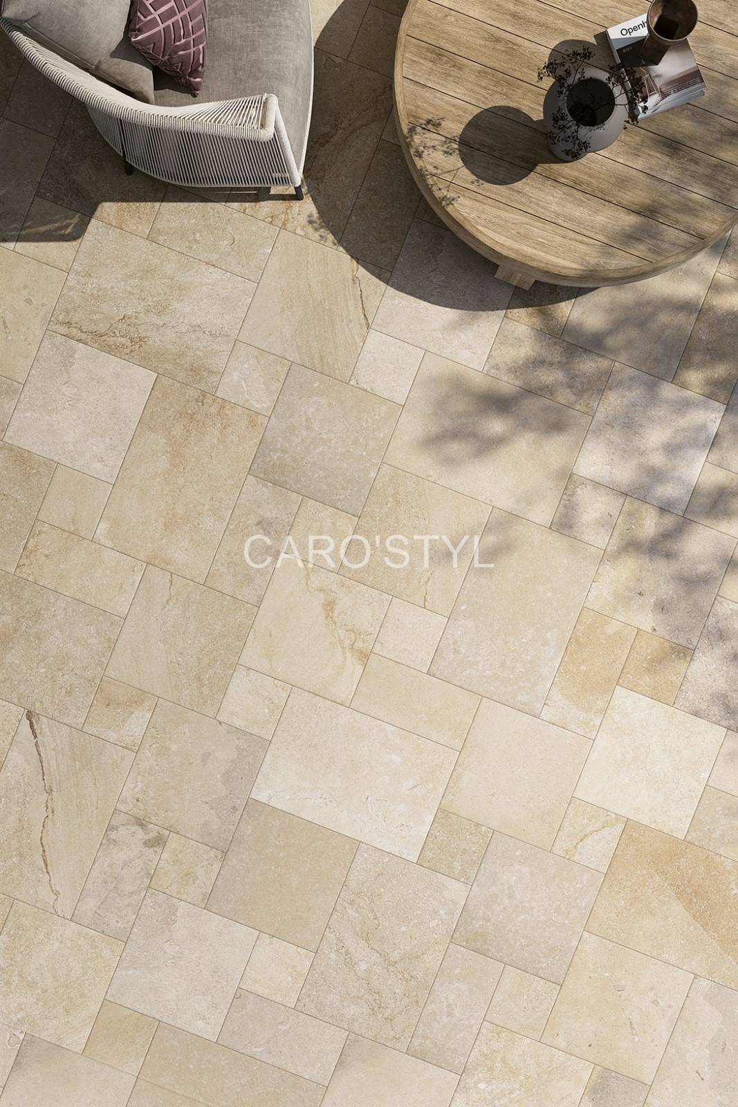 Carrelage Coem Tuffeau Dorato pour salle de bain et salon à Carqueiranne