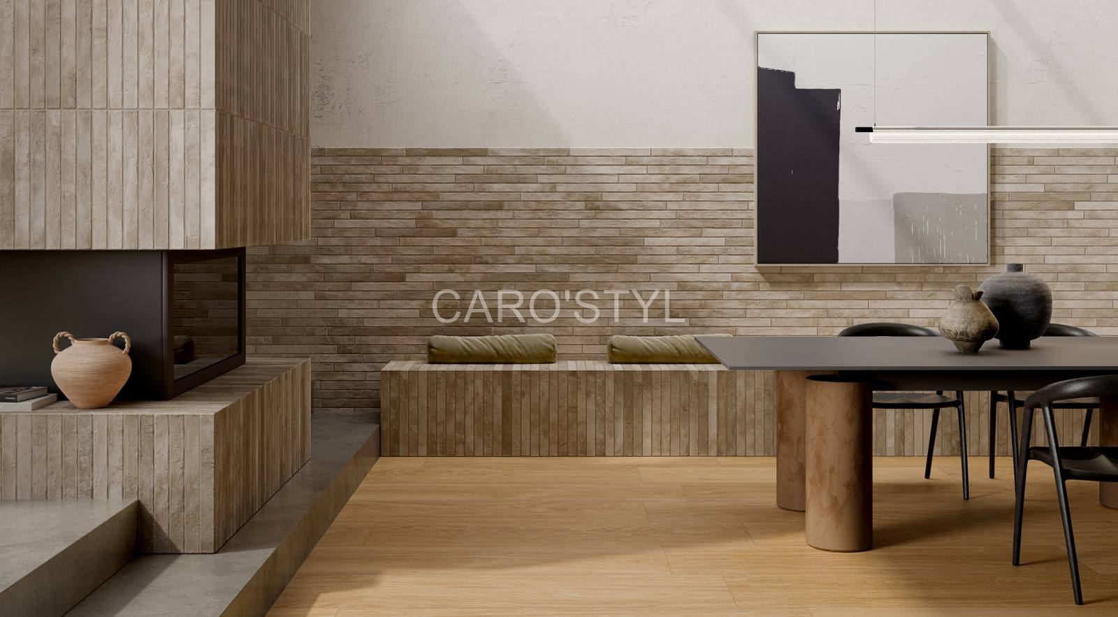 Crédence de cuisine avec un carrelage inspiration brique à Marseille 