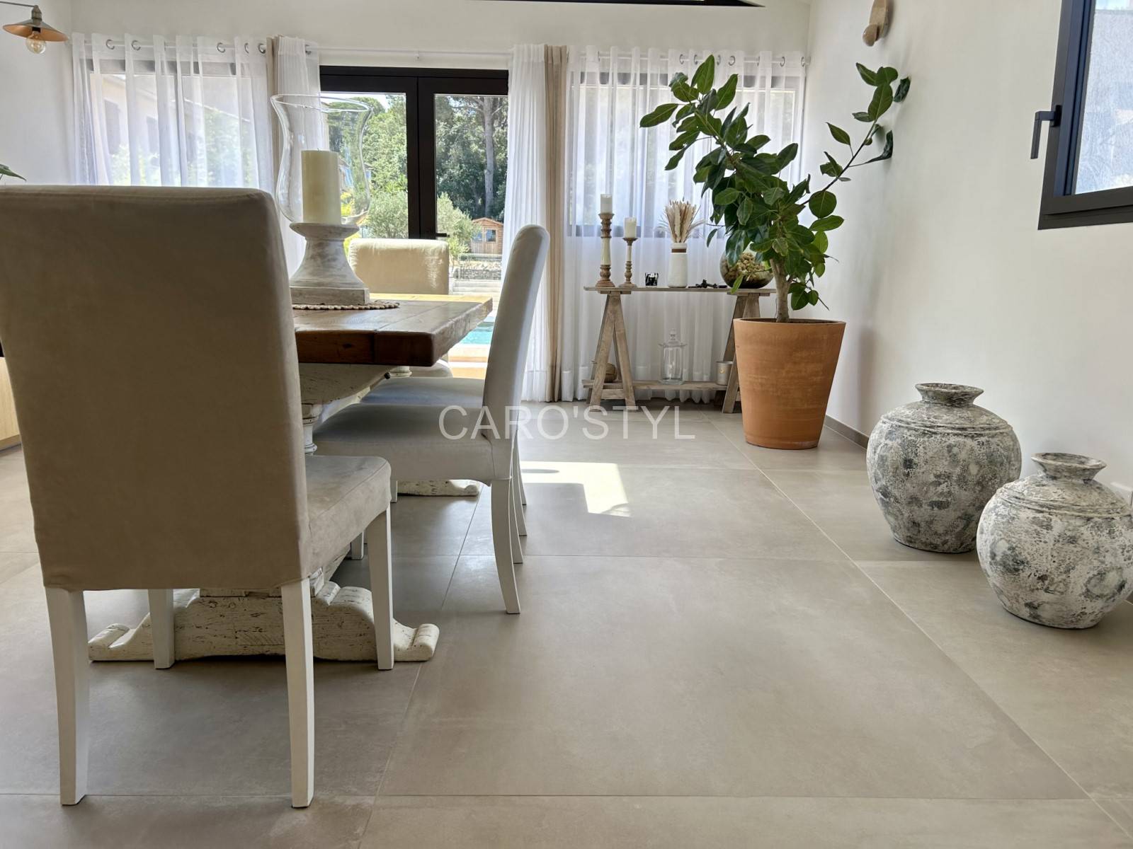 Carrelage Imola Azuma UP Sand beige, style industriel minimaliste grand format à Bandol