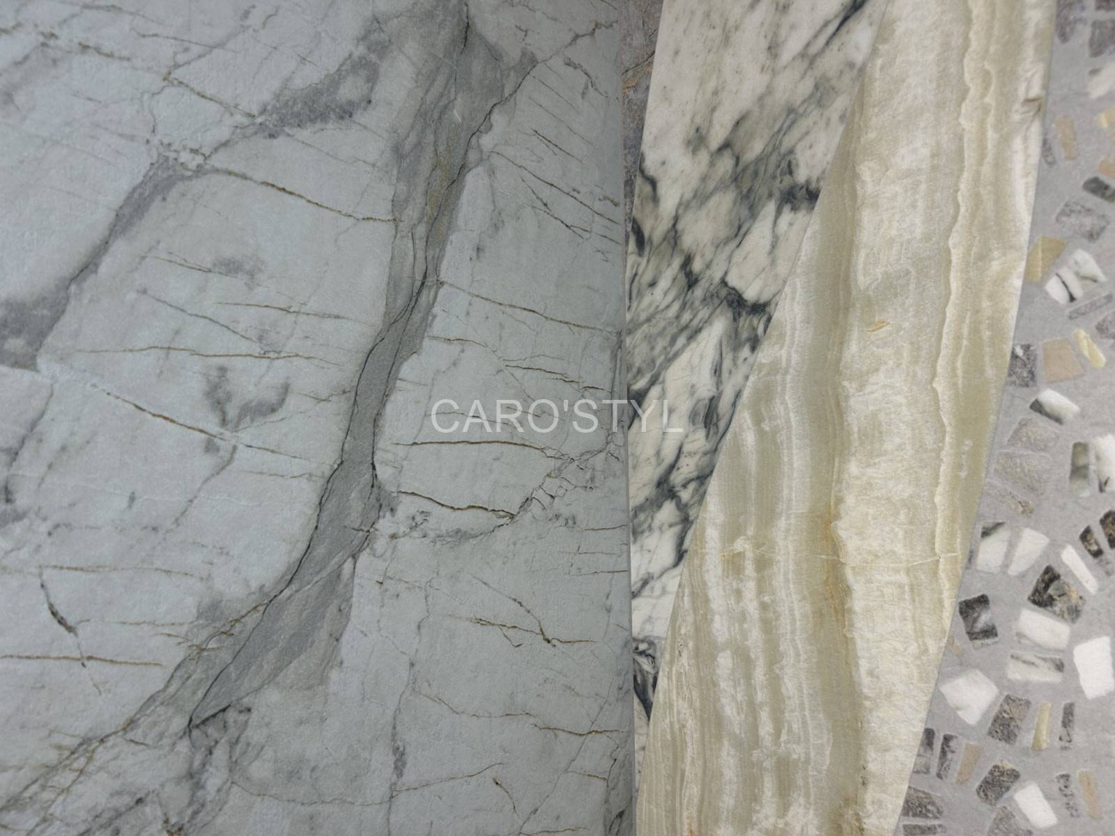 Salle de bain effet marbre à Marseille, carrelage Del Conca Marble Edition, style classique revisité.