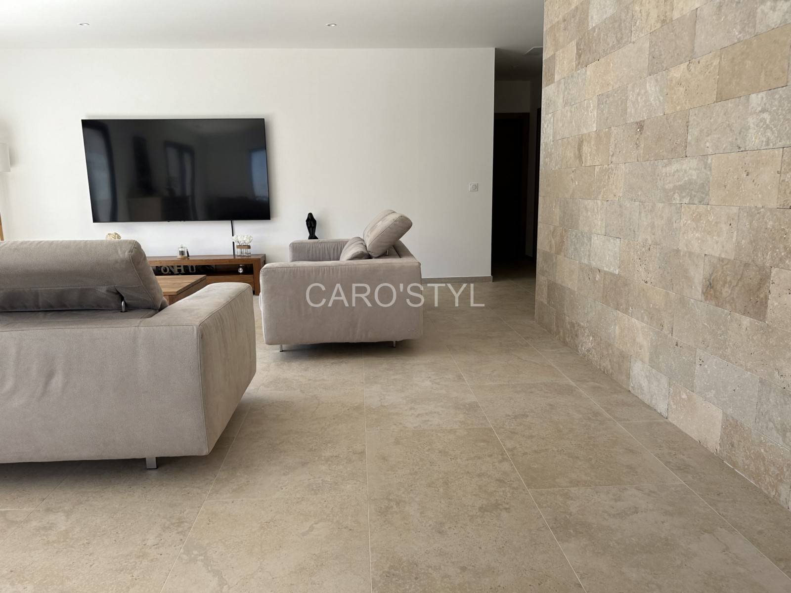 carrelage effet travertin Hayden Bone antidérapant à Bandol