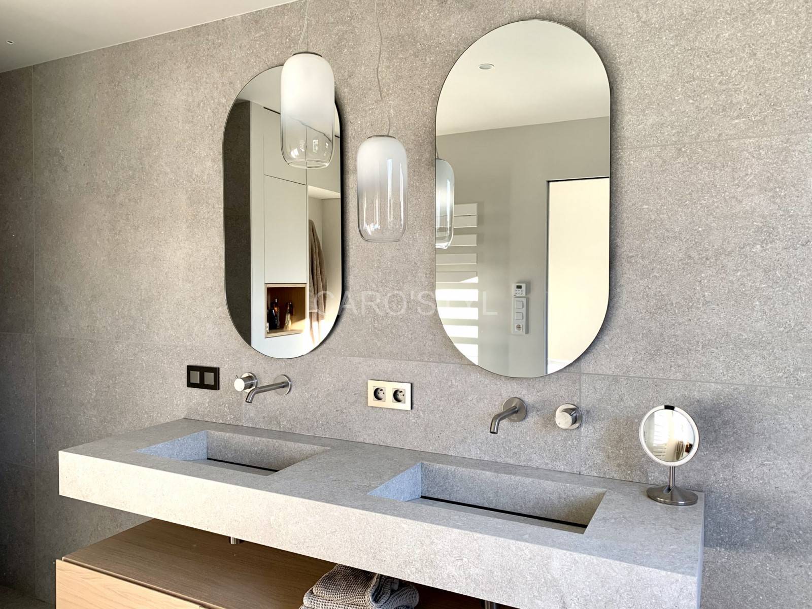 Vasque en gres cérame effet pierre naturelle à la Seyne sur Mer