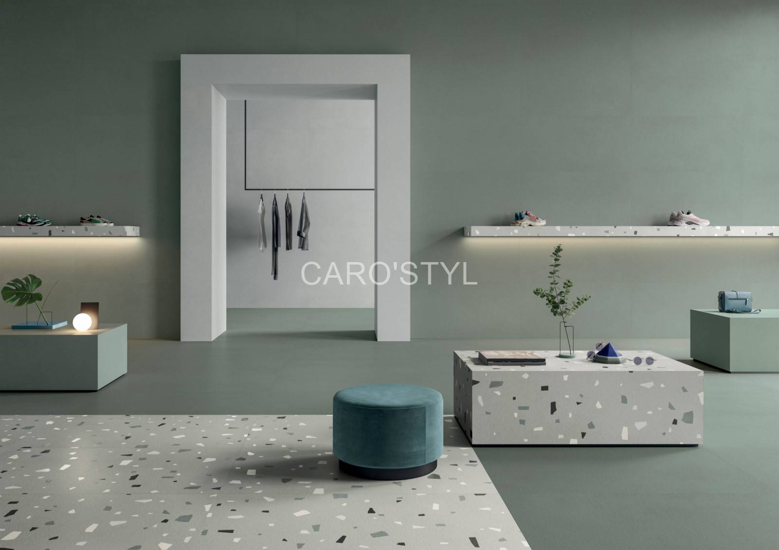 Carrelage imitation Terrazzo dans le Var pour sol intérieur