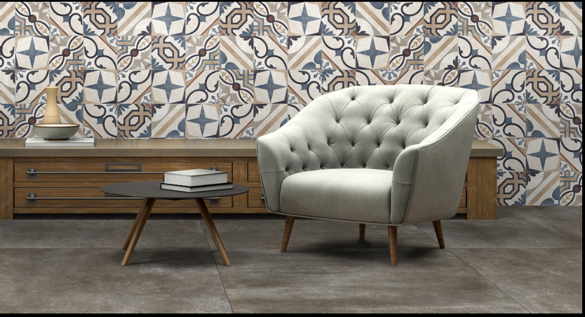 Carrelage mural effet carreaux de ciment, à Six-Fours 83140 Var