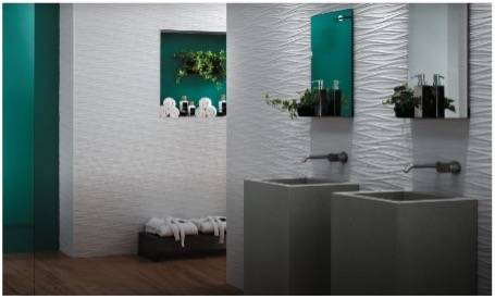 Carrelage à reliefs, gamme 3D Wall Design, Cannes 06