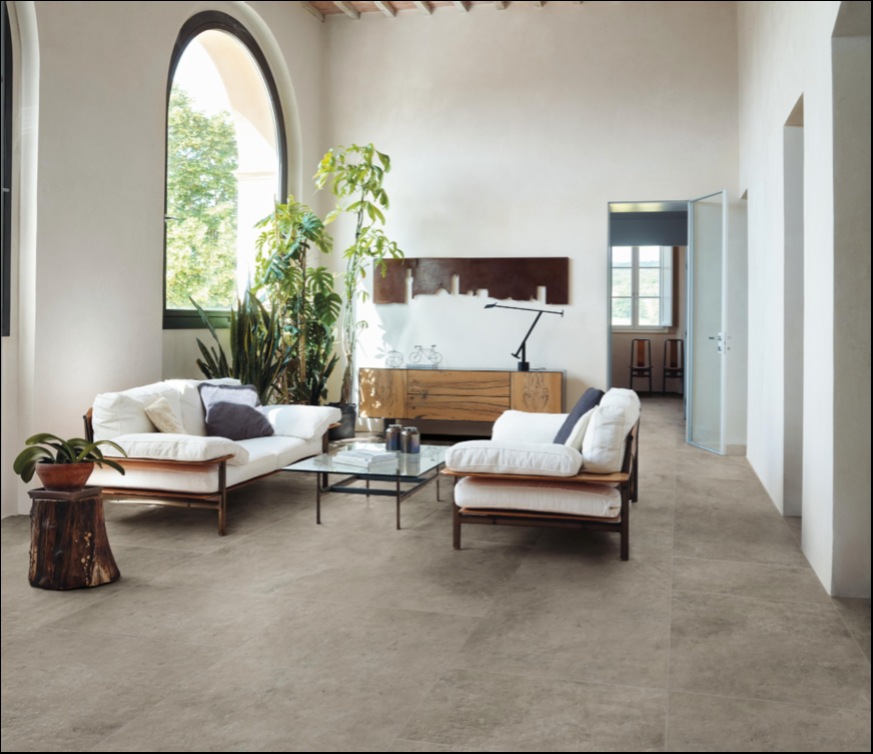 Carrelage en grès cérame effet cendré  à Six-Fours 83140 Var