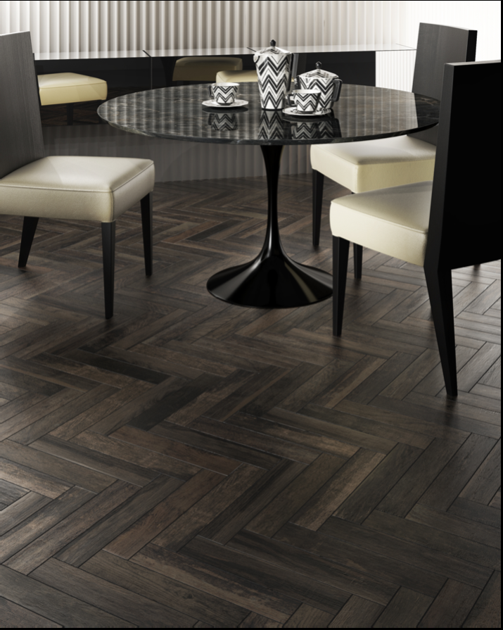 Grès cérame émaillé effet bois foncé pour un intérieur raffiné Bandol dans le Var