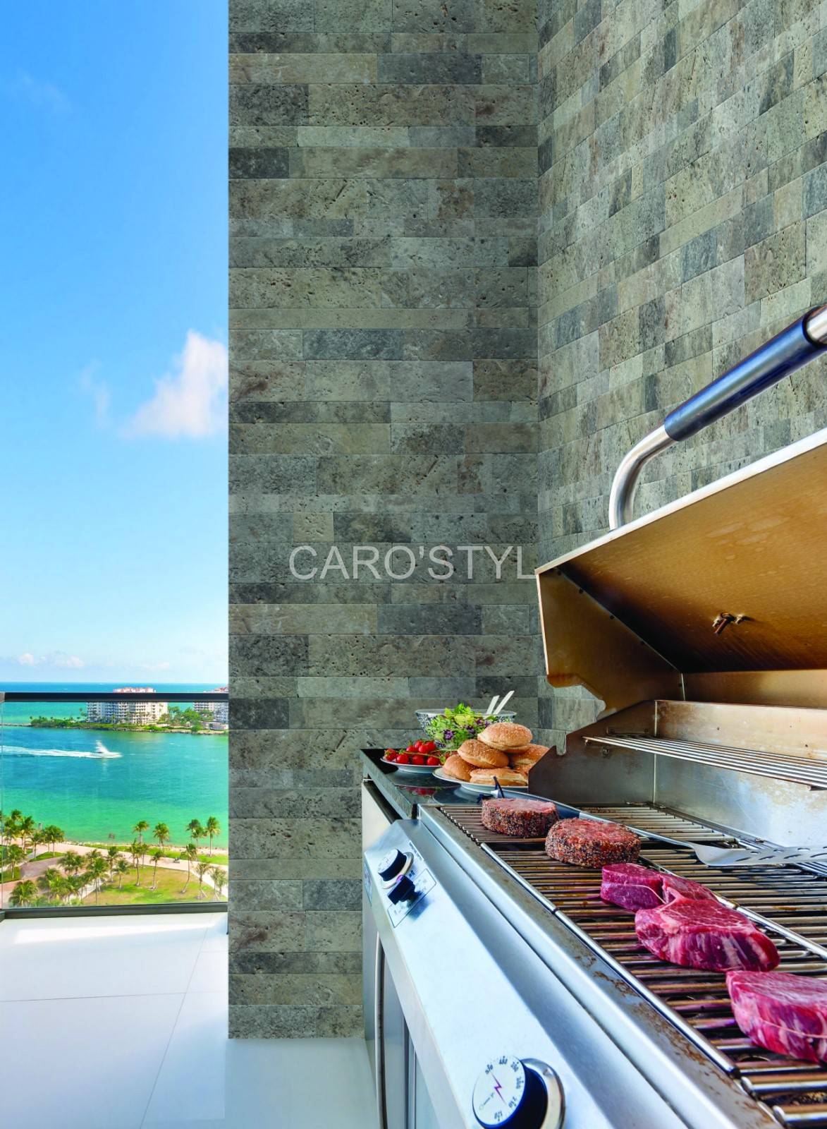 Parement extérieur en travertin sur Lyon dans le 69