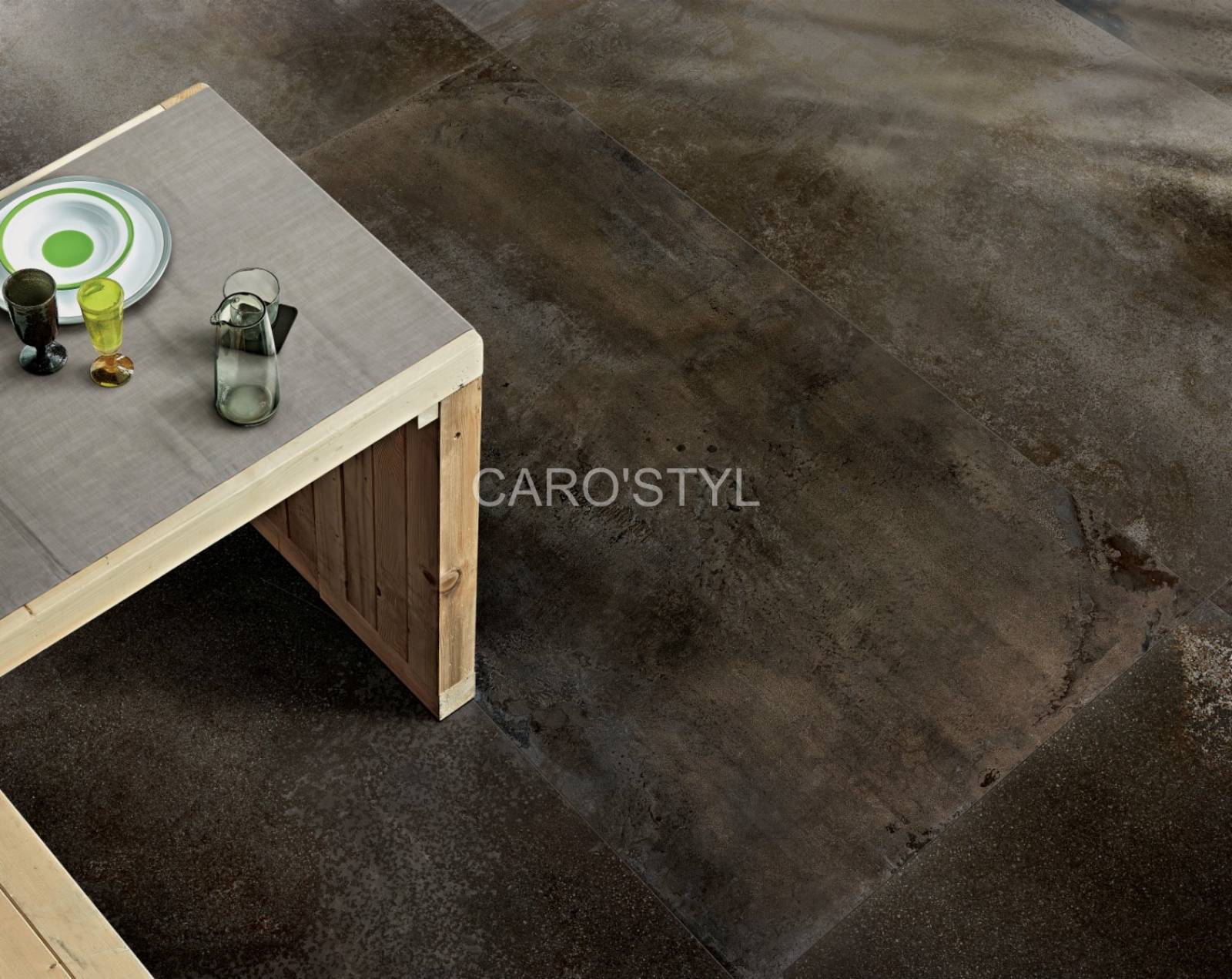 carrelage métal industriel carostyl caro