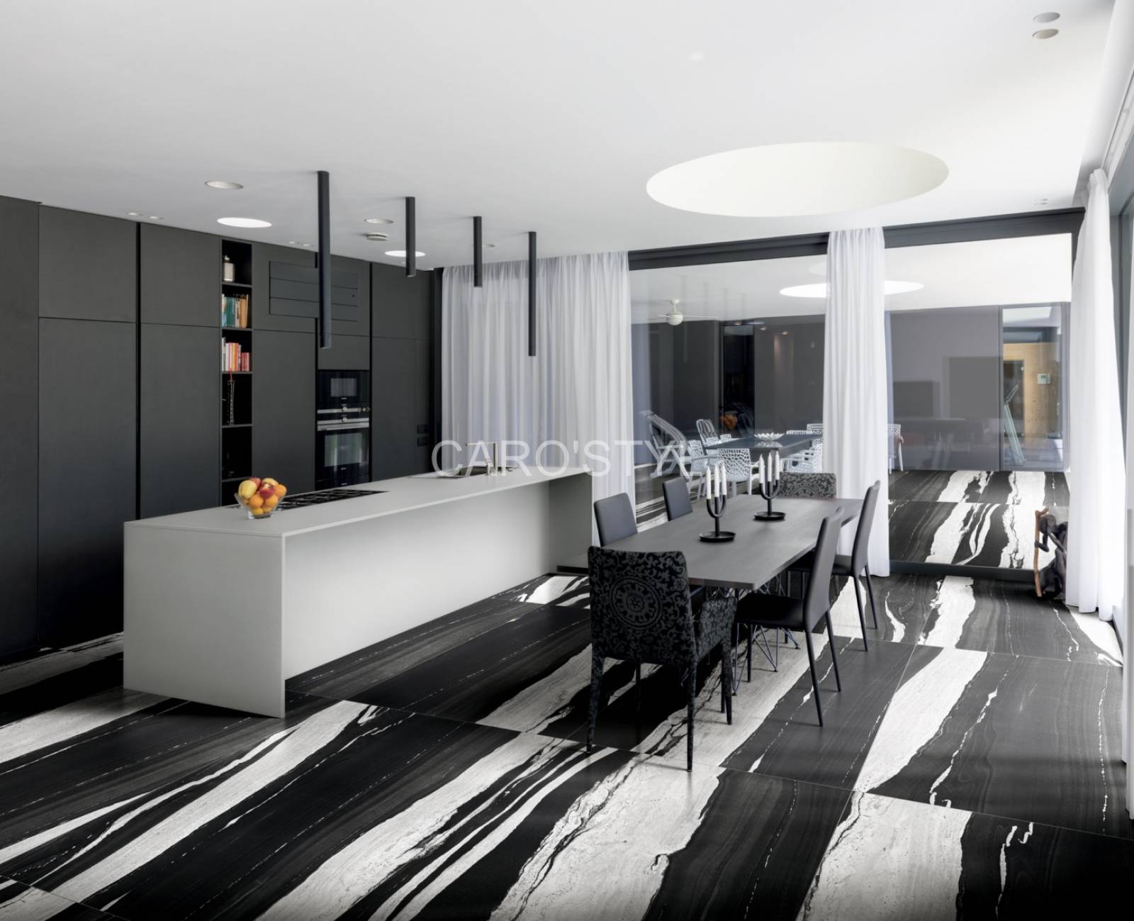 Un carreau en noir et blanc pour habitation moderne, vers Gémenos 13 Bouches du Rhône