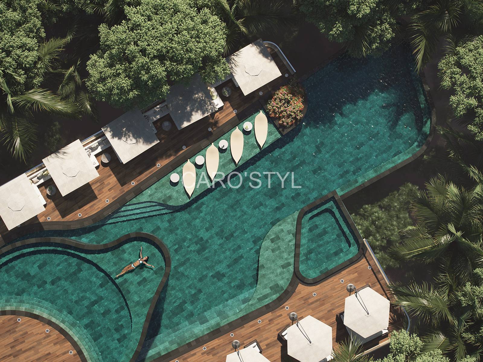 Carrelage Bali piscine treasure Toulon