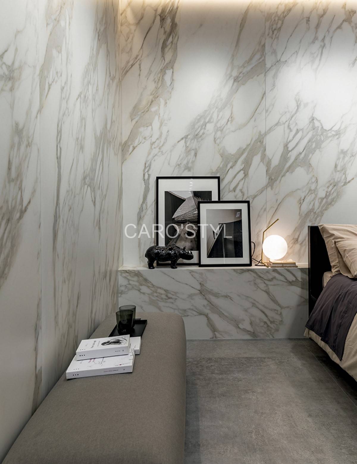 Florim Etoile effet marbre gris à Bandol