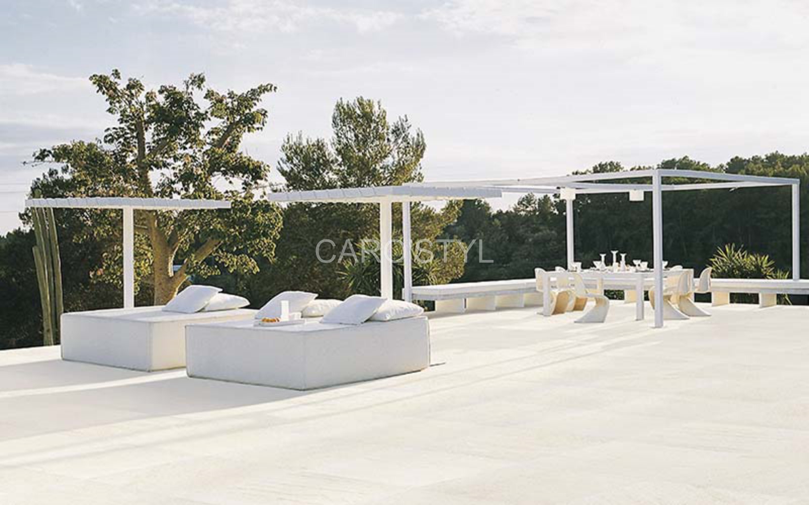 serena blanc de rosa gres pour terrasse extérieure, à salernes 83 var