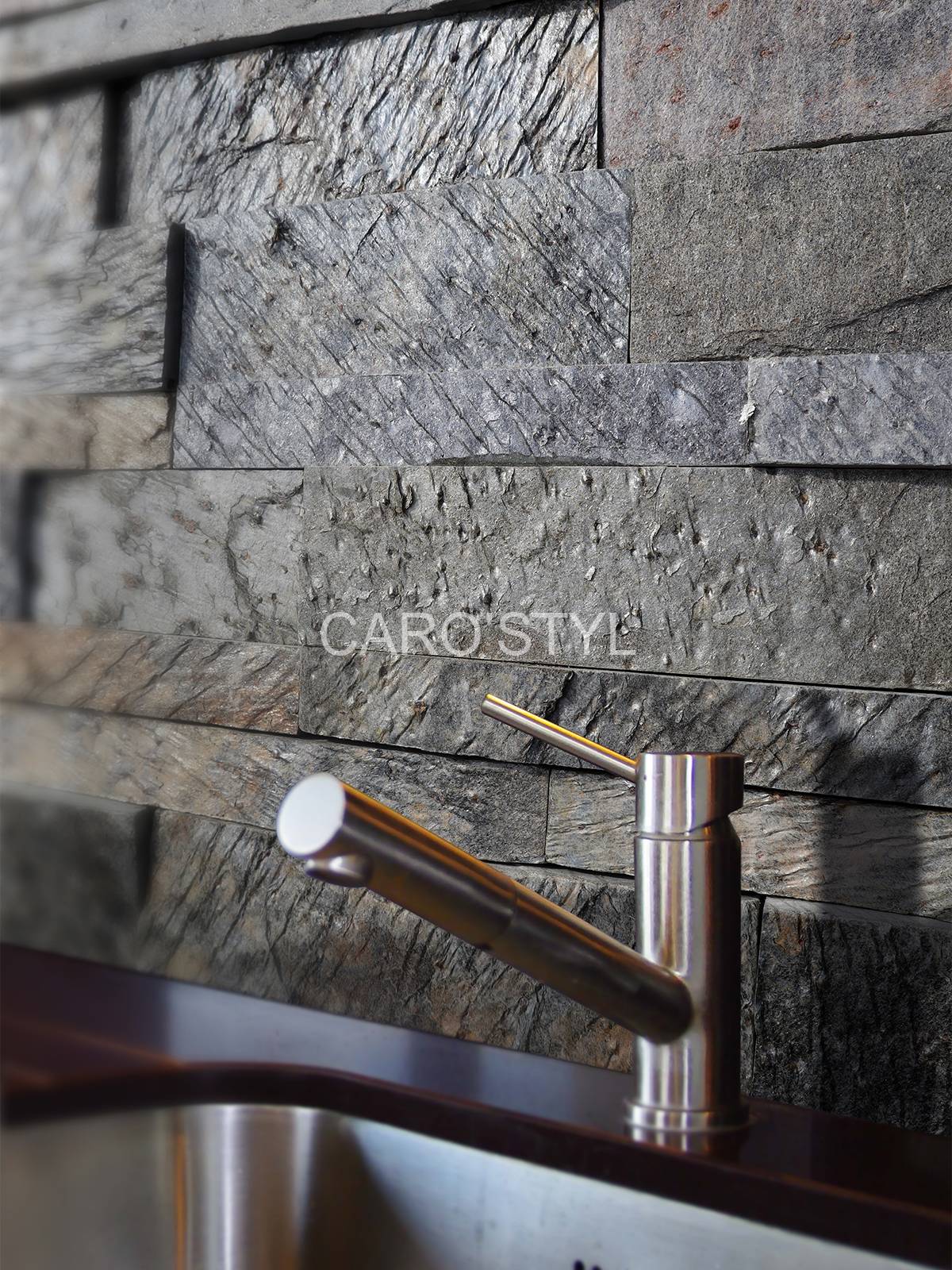 Parement pierre naturelle Bali Mix Grey Arcachon