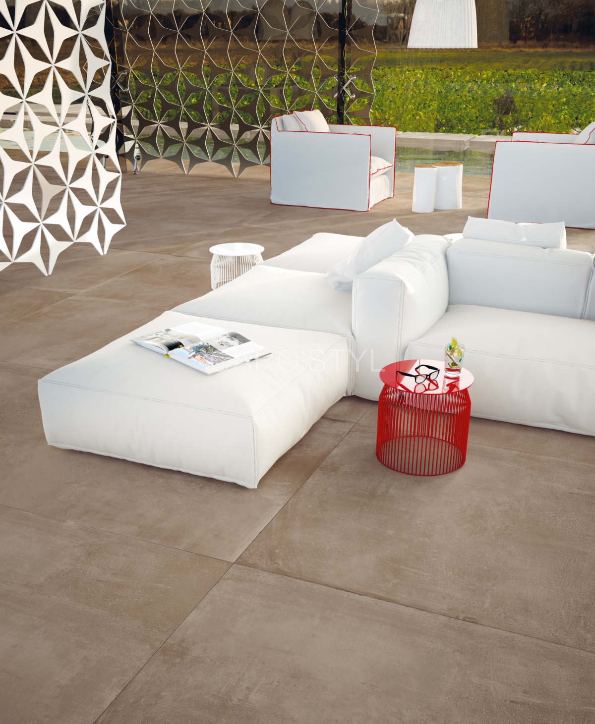 Carrelage pour sol intérieur effet béton, vers la Garde 83130 Var