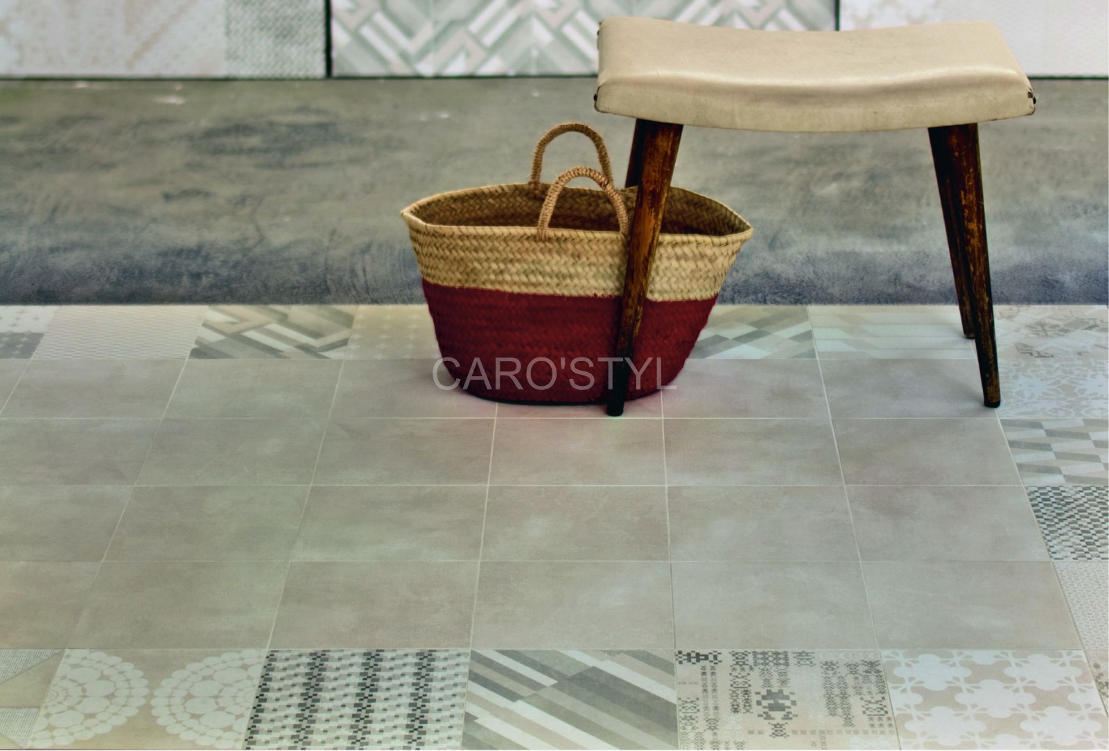 Carrelage grès cérame imitation carreau de ciment pour sol intérieur à la Seyne sur Mer 83 Var