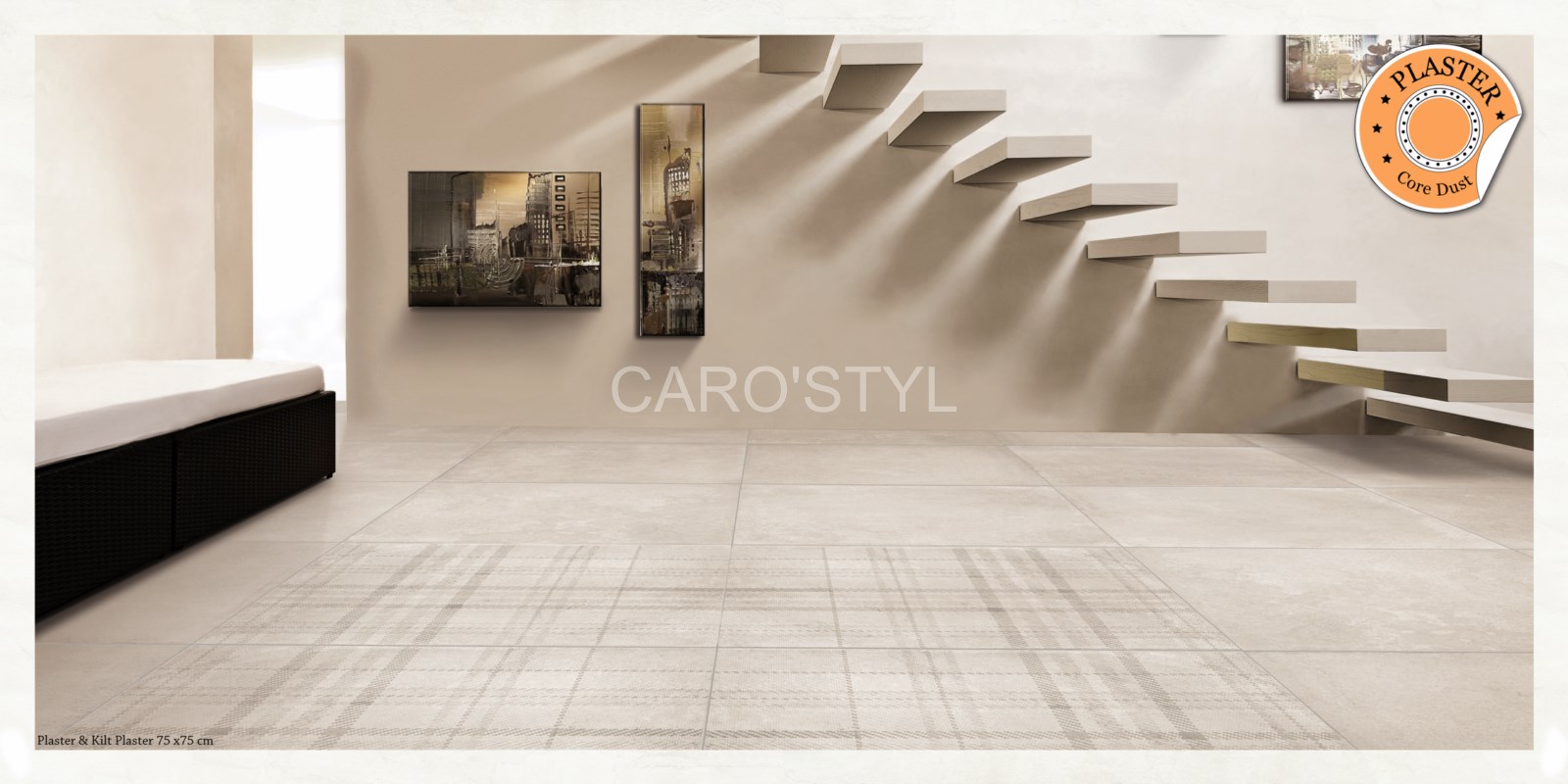 carreau grès cérame core dust grand format aspect ciment beige près de aubagne 13 bouches du rhône