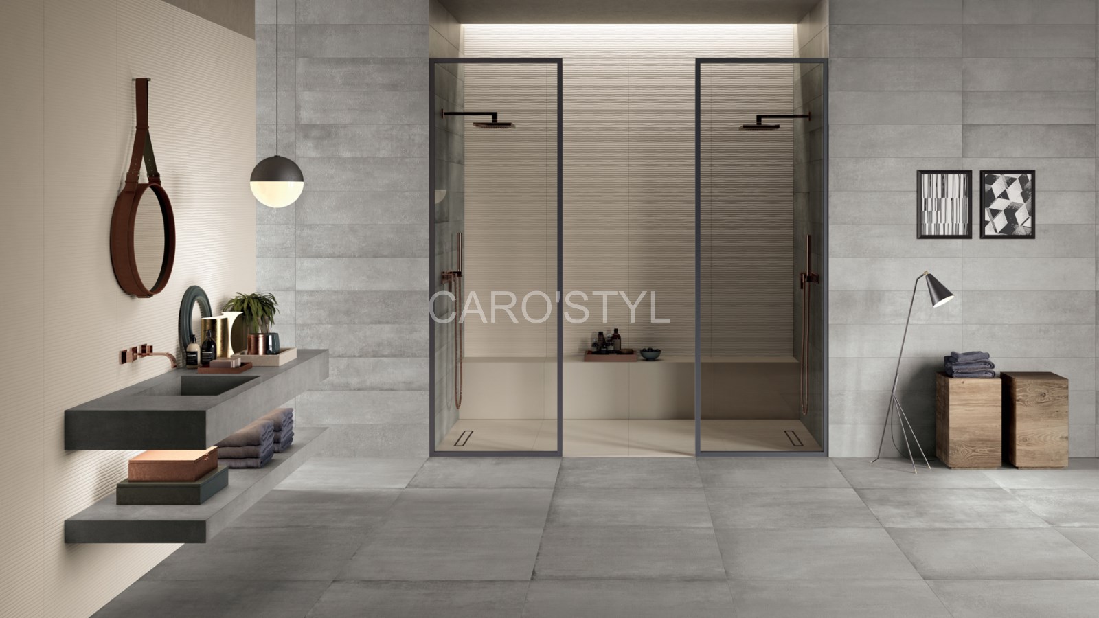 carrelage kronos prima materia pour salle de bains en grès cérame près de  saint-mandrier 83 var