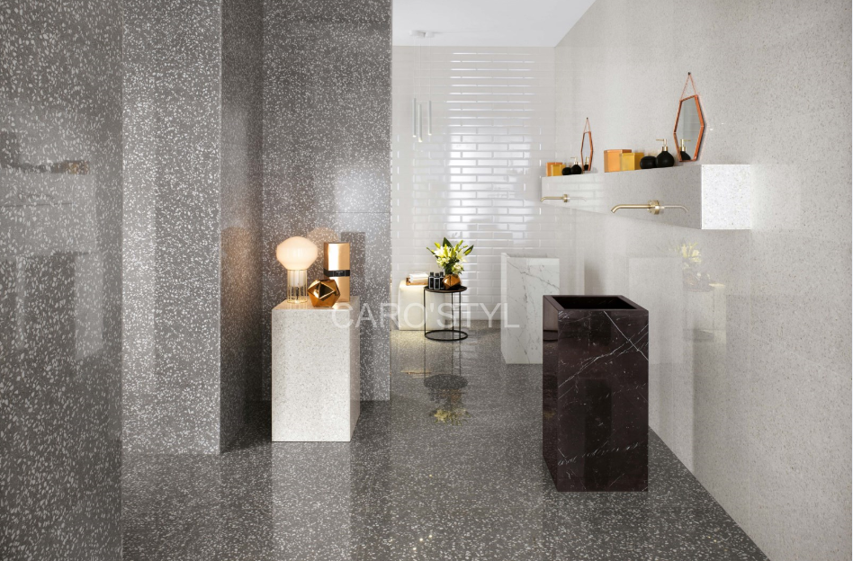 Granito en grès cérame émaillé pour salle de bains, près de Sainte-Maxime 83 Var