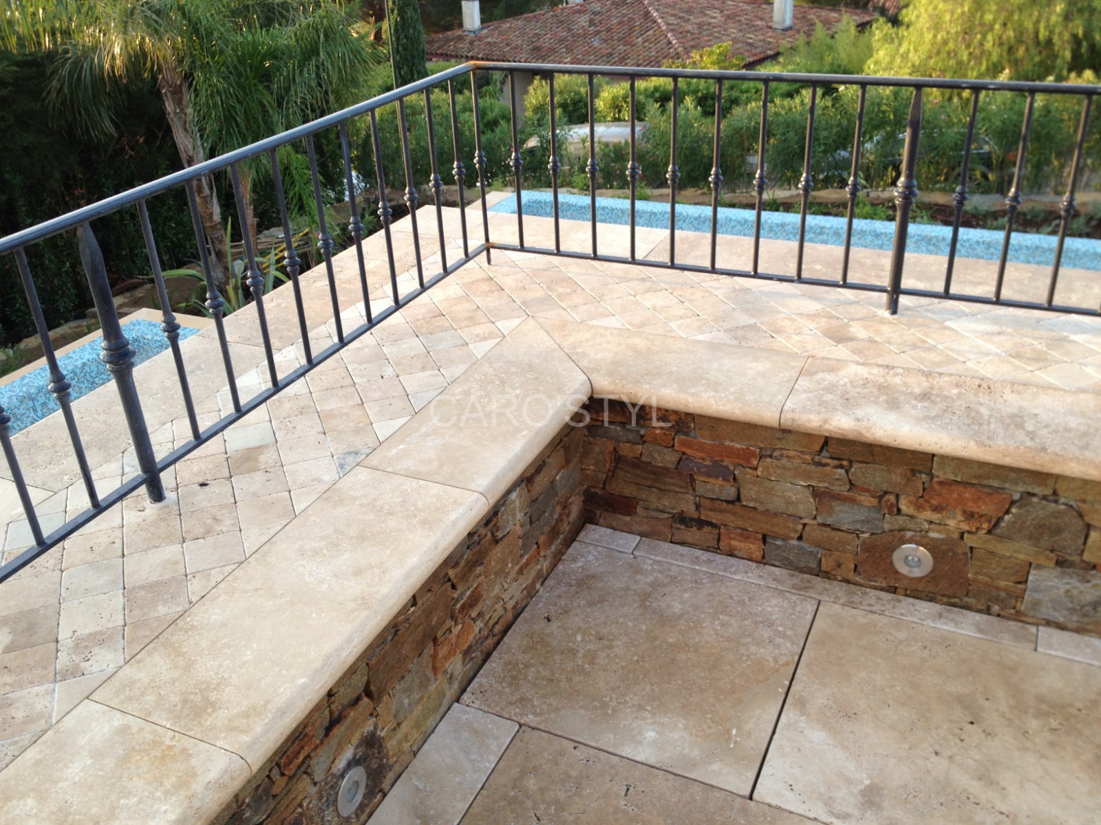 Travertin beige pour extérieur, à Sainte-Maxime 83 Var