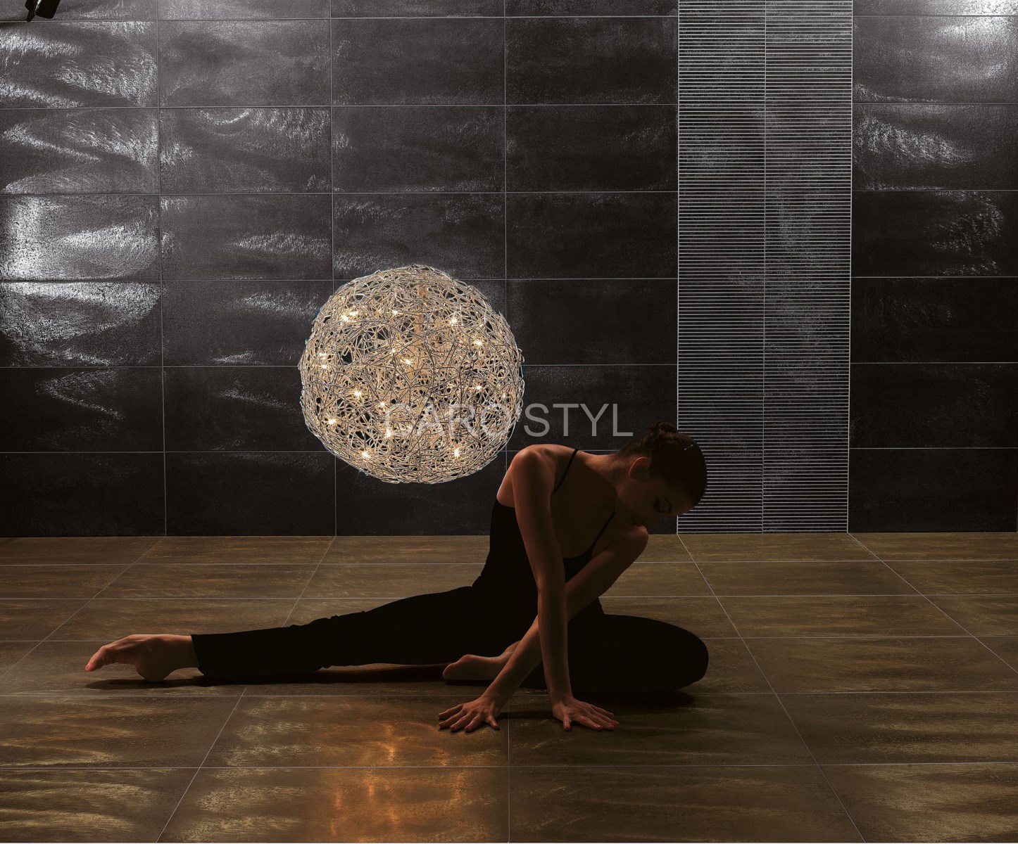 carrelage effet métal brossé fucina de tagina en grès cérame émaillé vers lyon 69 rhône