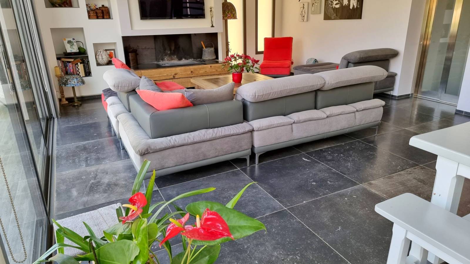 Carrelage gris salon Toulon