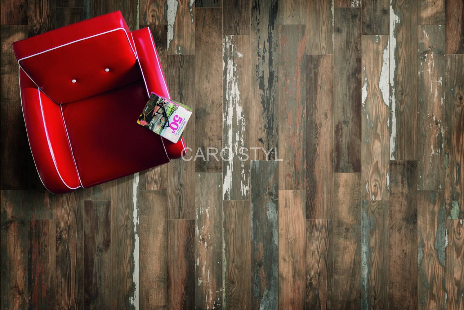 Carrelage imitation parquet vieilli dans le Var