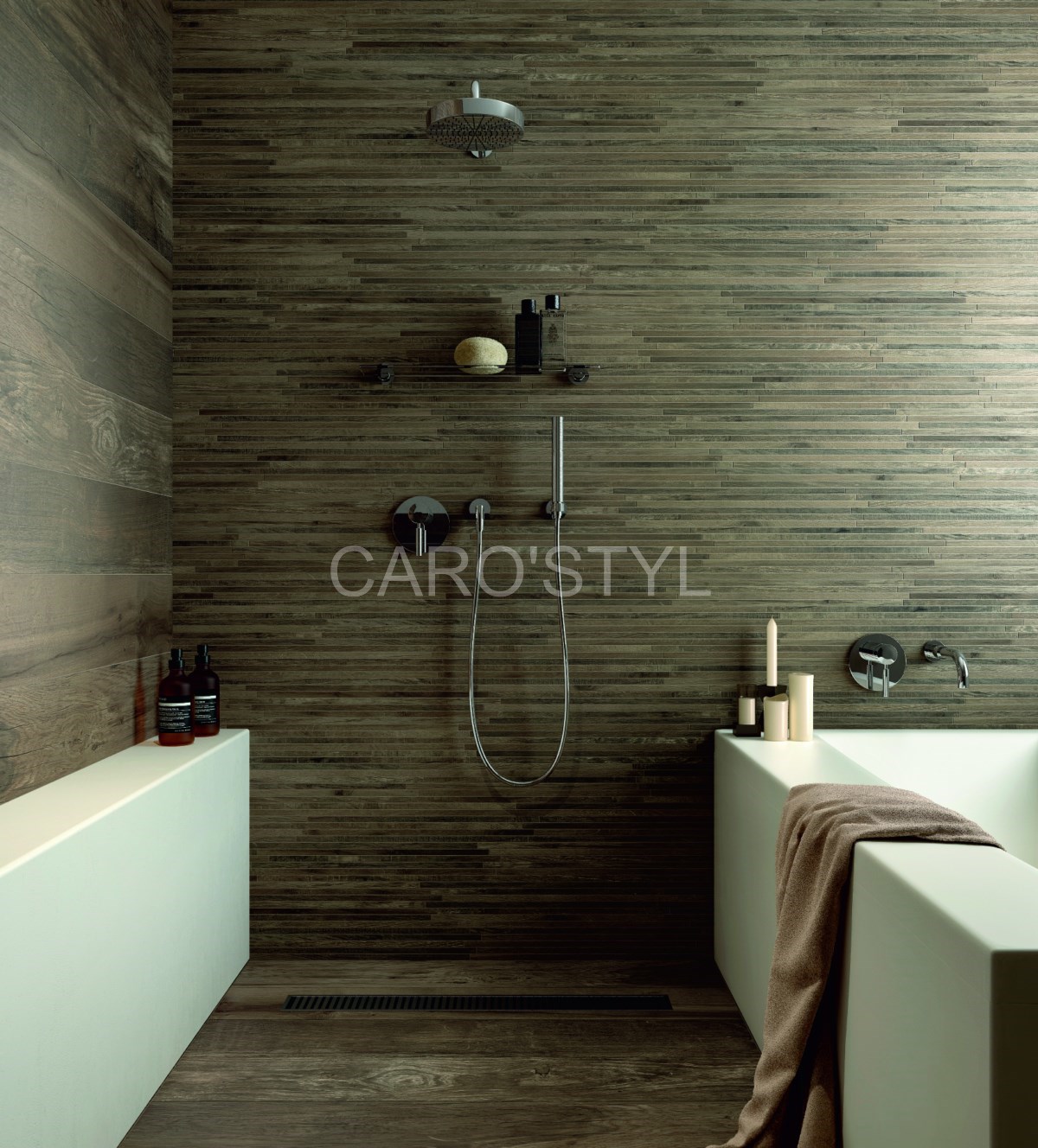 carrelage imitation bois naturel pour salle de bain vers chanac 48230 lozère