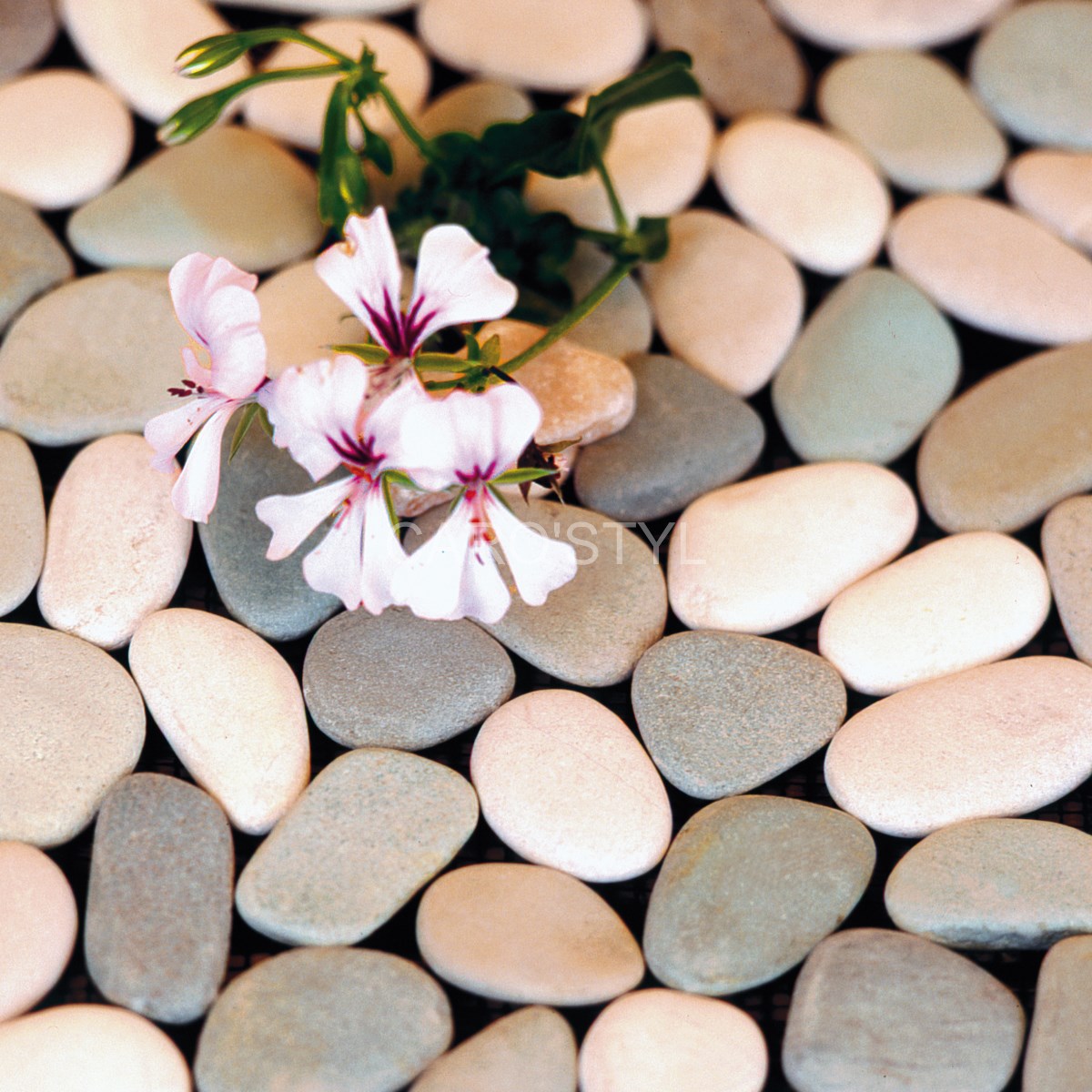mosaïques en galets naturels pour frises, sols, murs à la farlède 83 var