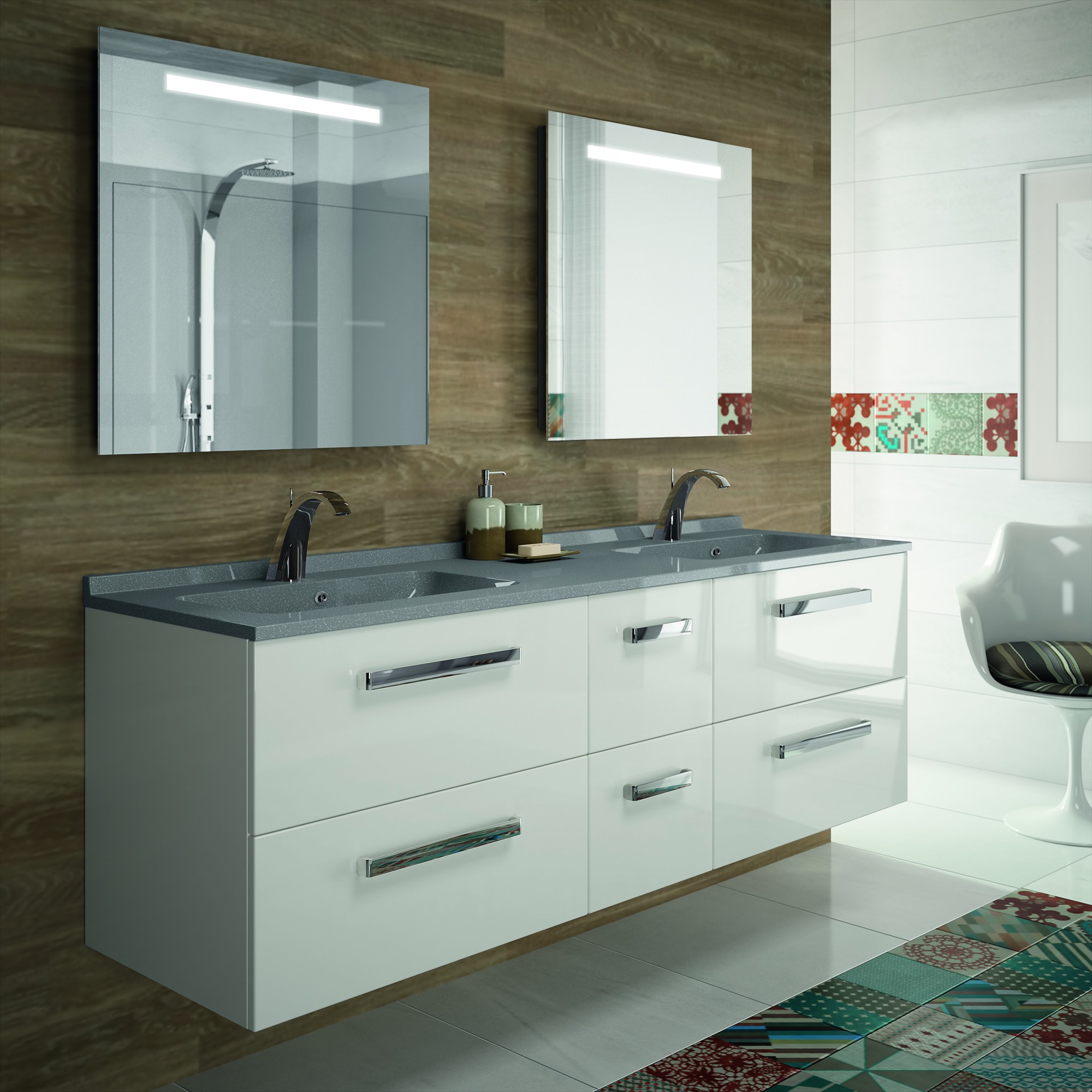 plan de toilette double ou simple vasque en béton de synthèse près de gémenos 13 bouches du rhône