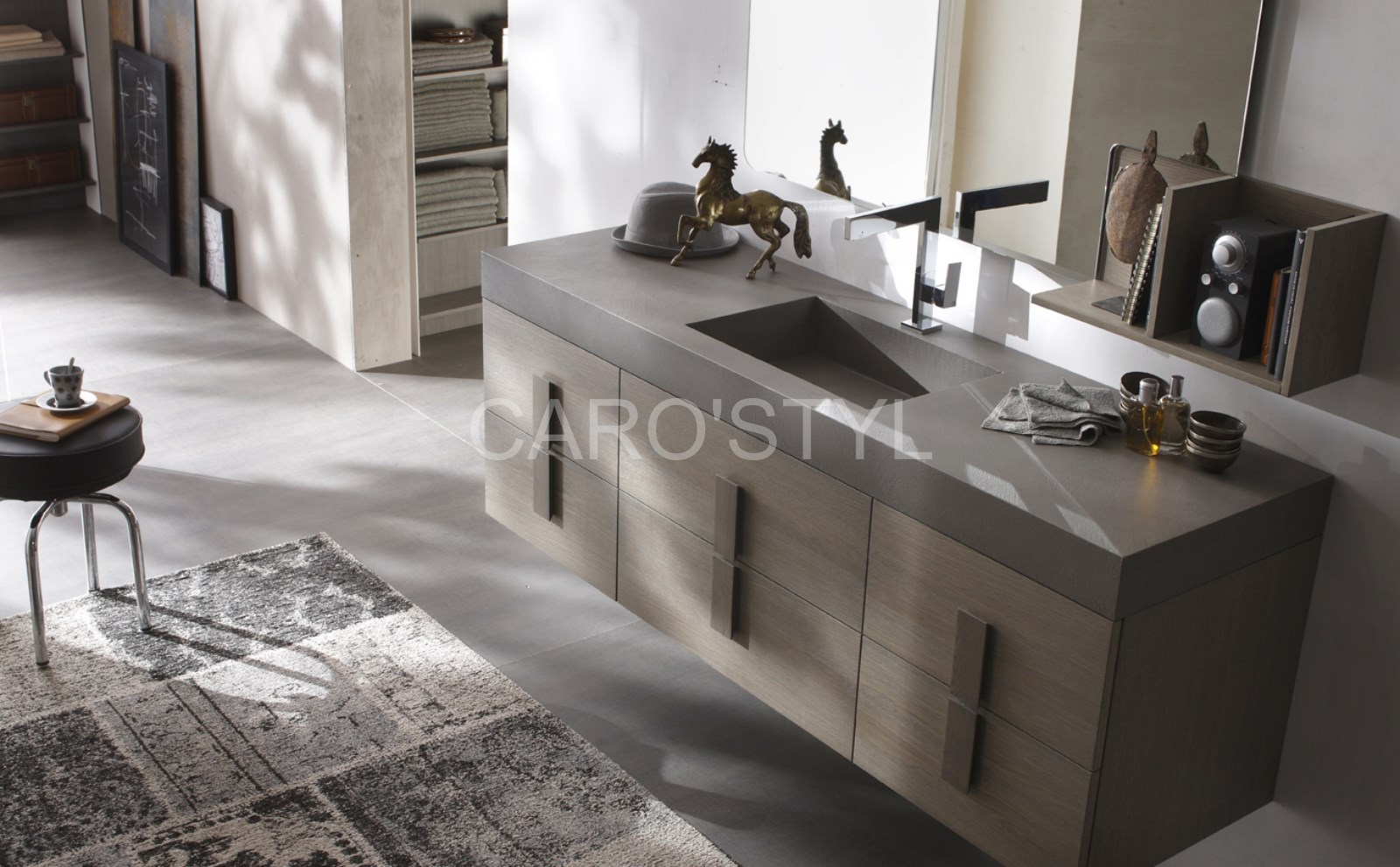 meuble avec plan vasque intégré finition bois près de hyères 83400 var