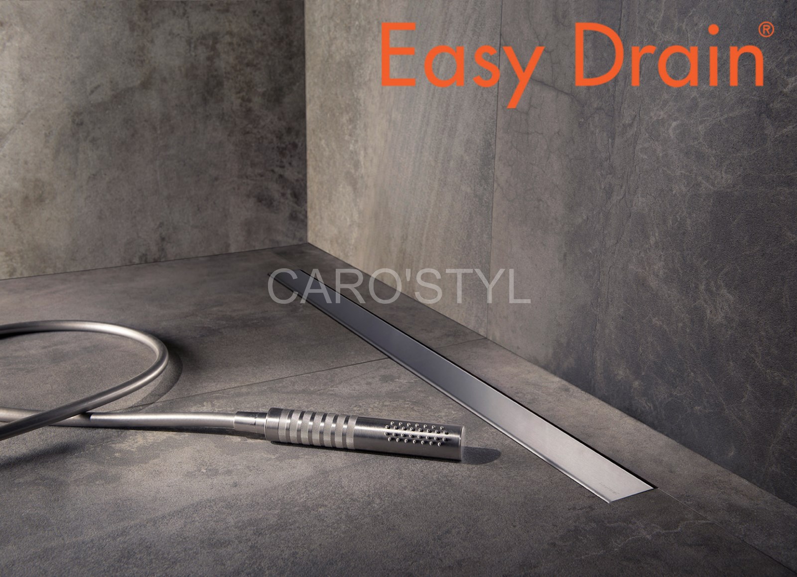 Caniveau de douche contemporain, vers Villeneuve Loubet 06 Alpes Maritimes