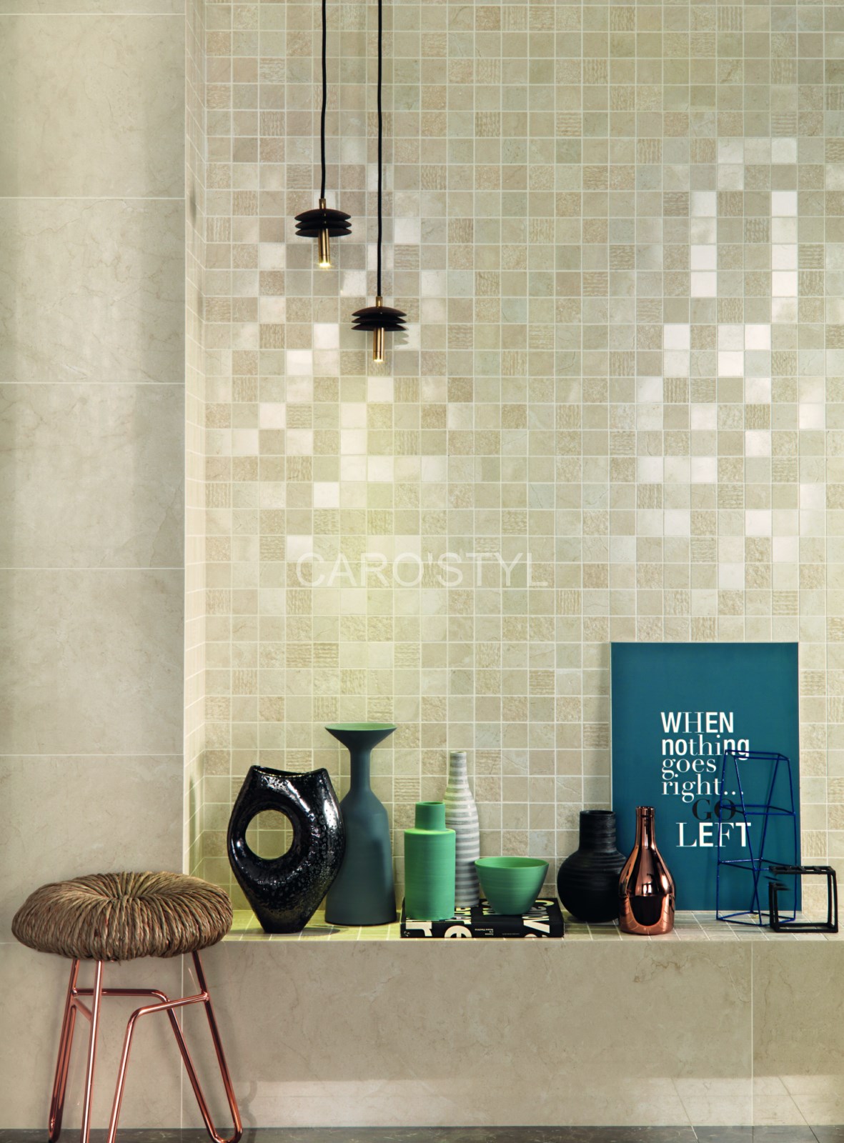 mosaïque pour salle de bains en grès cérame émaillé près de collobrières 83 var